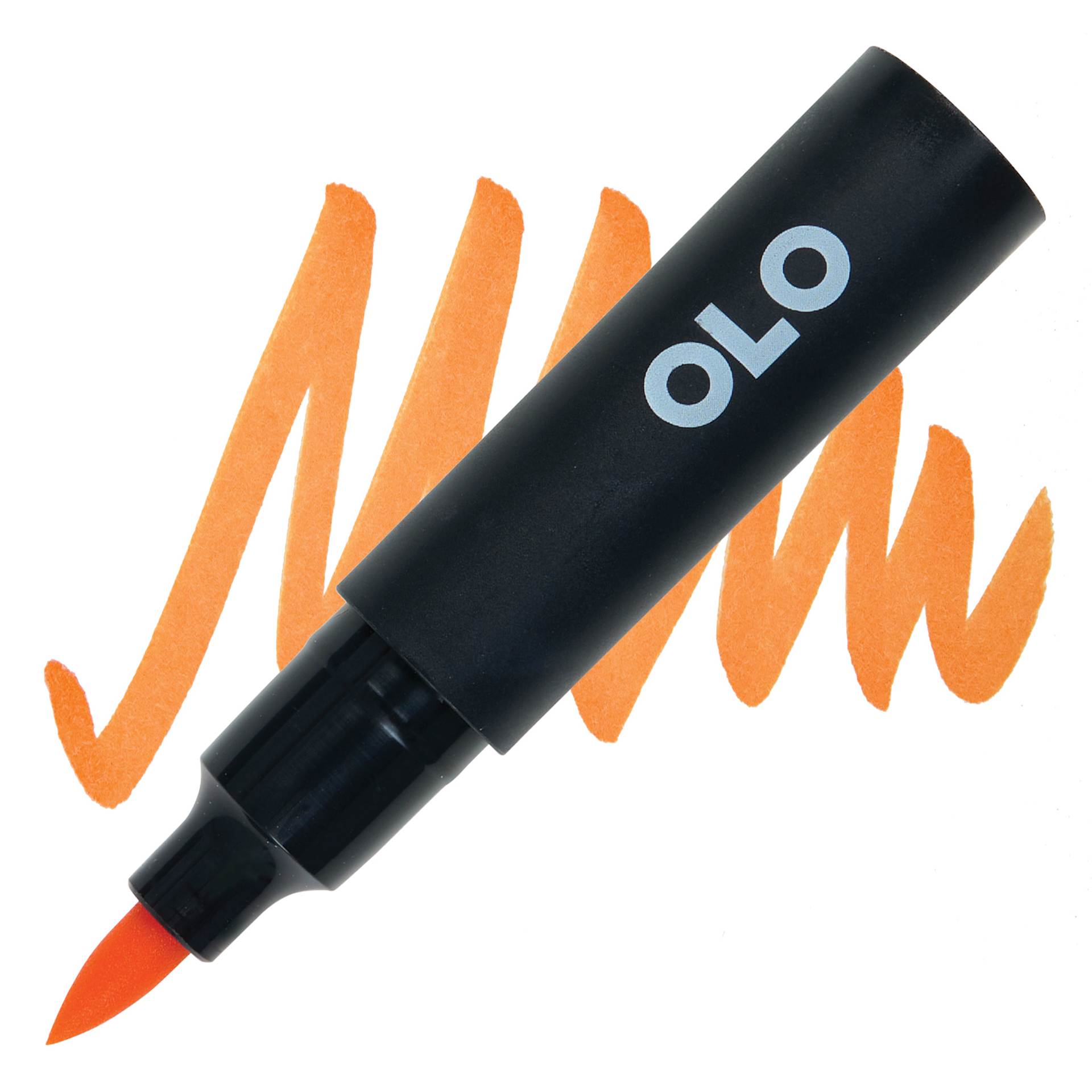Olo Brush-Tip Half Marker - O2.4 Golden Poppy marker and swatch