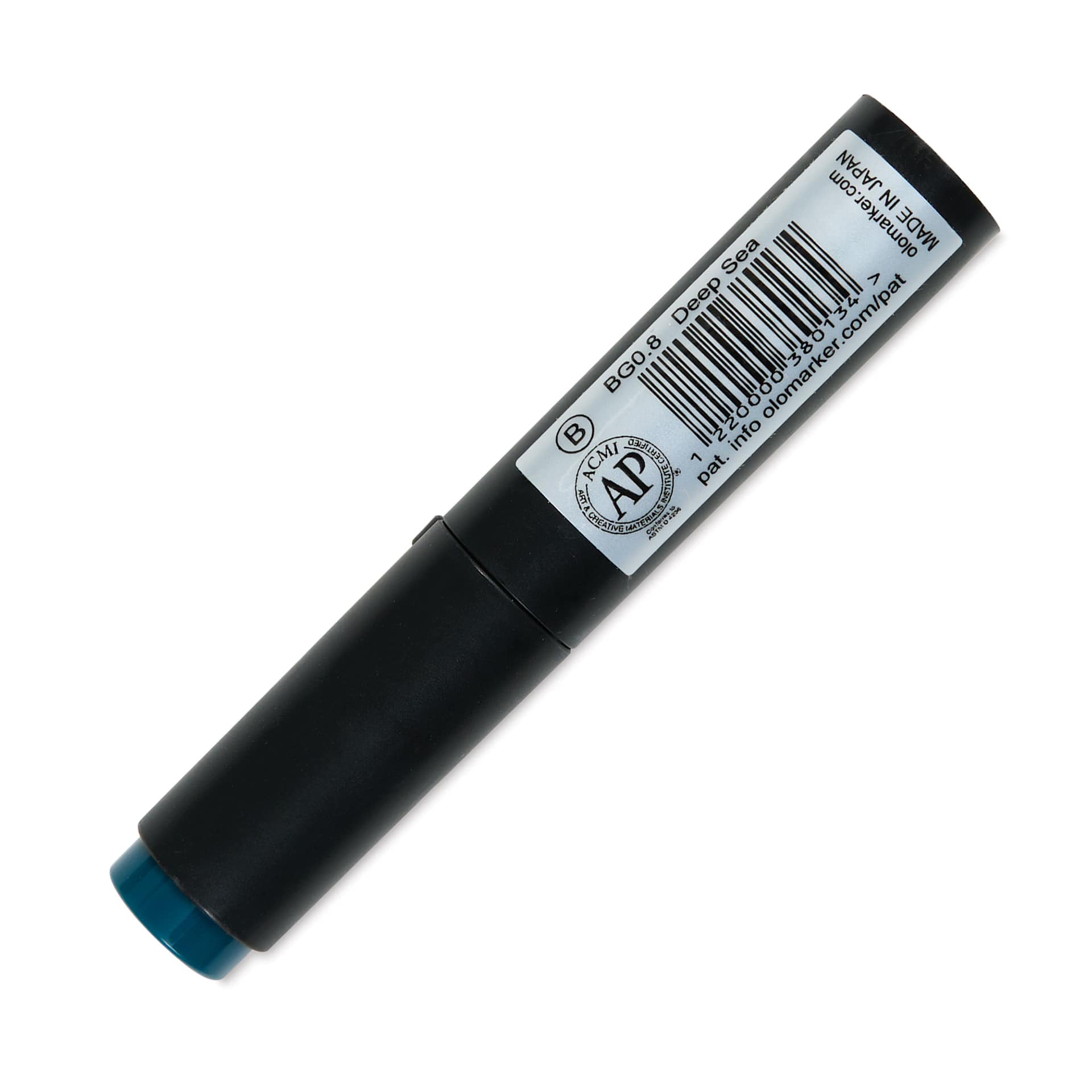 Olo Brush-Tip Half Marker - BG0.8 Deep Sea back with cap on