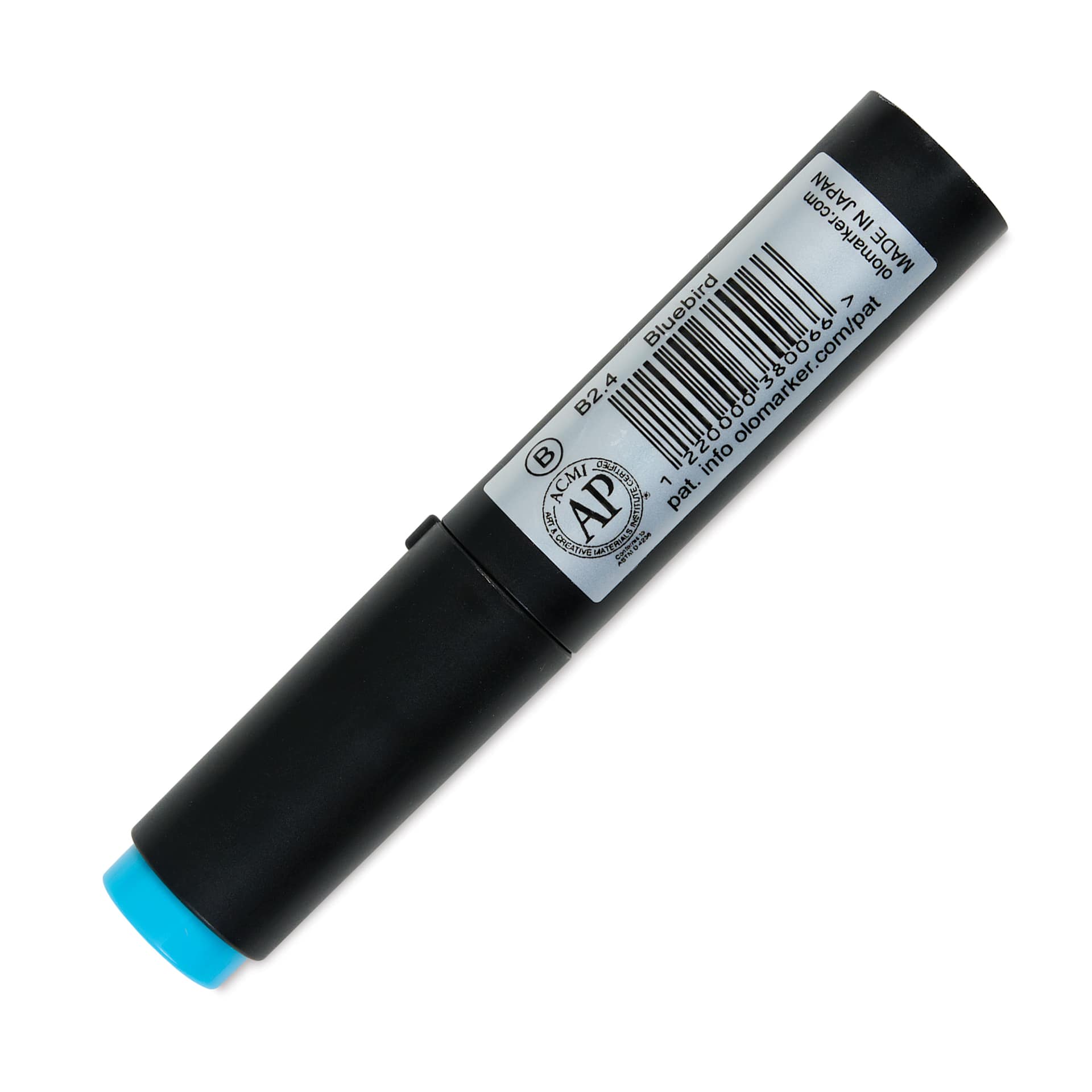 Olo Brush-Tip Half Marker - B2.4 Bluebird back with cap on