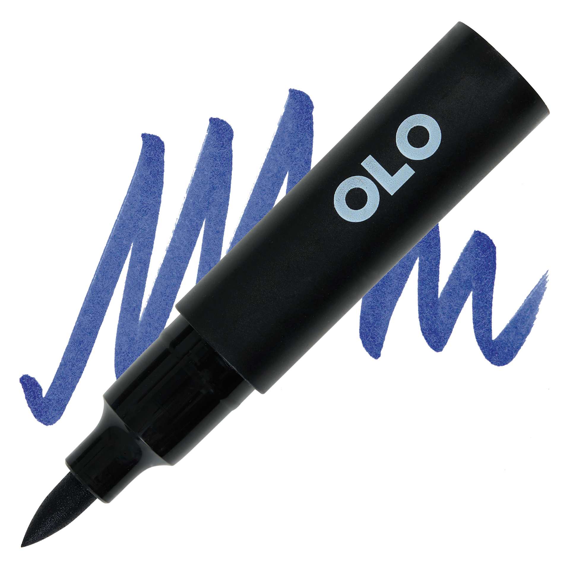 Olo Brush-Tip Half Marker - B4.7 Denim marker and swatch