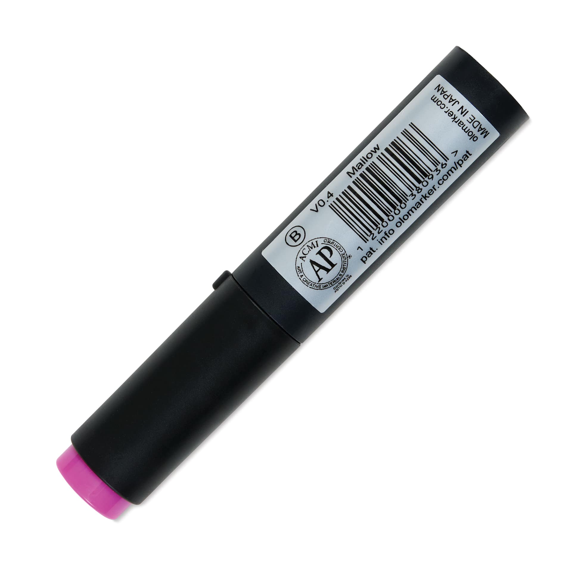 Olo Brush-Tip Half Marker - V0.4 Mallow back with cap on