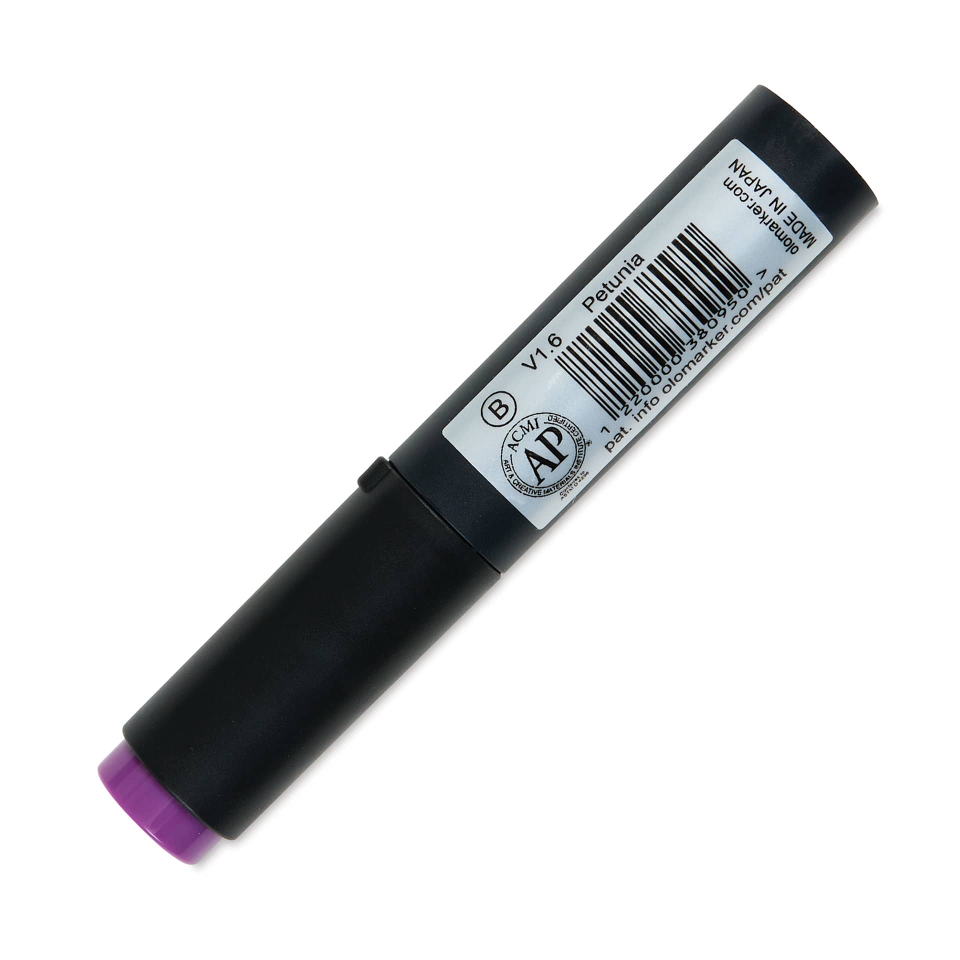 Olo Brush-Tip Half Marker - V1.6 Petunia back with cap on