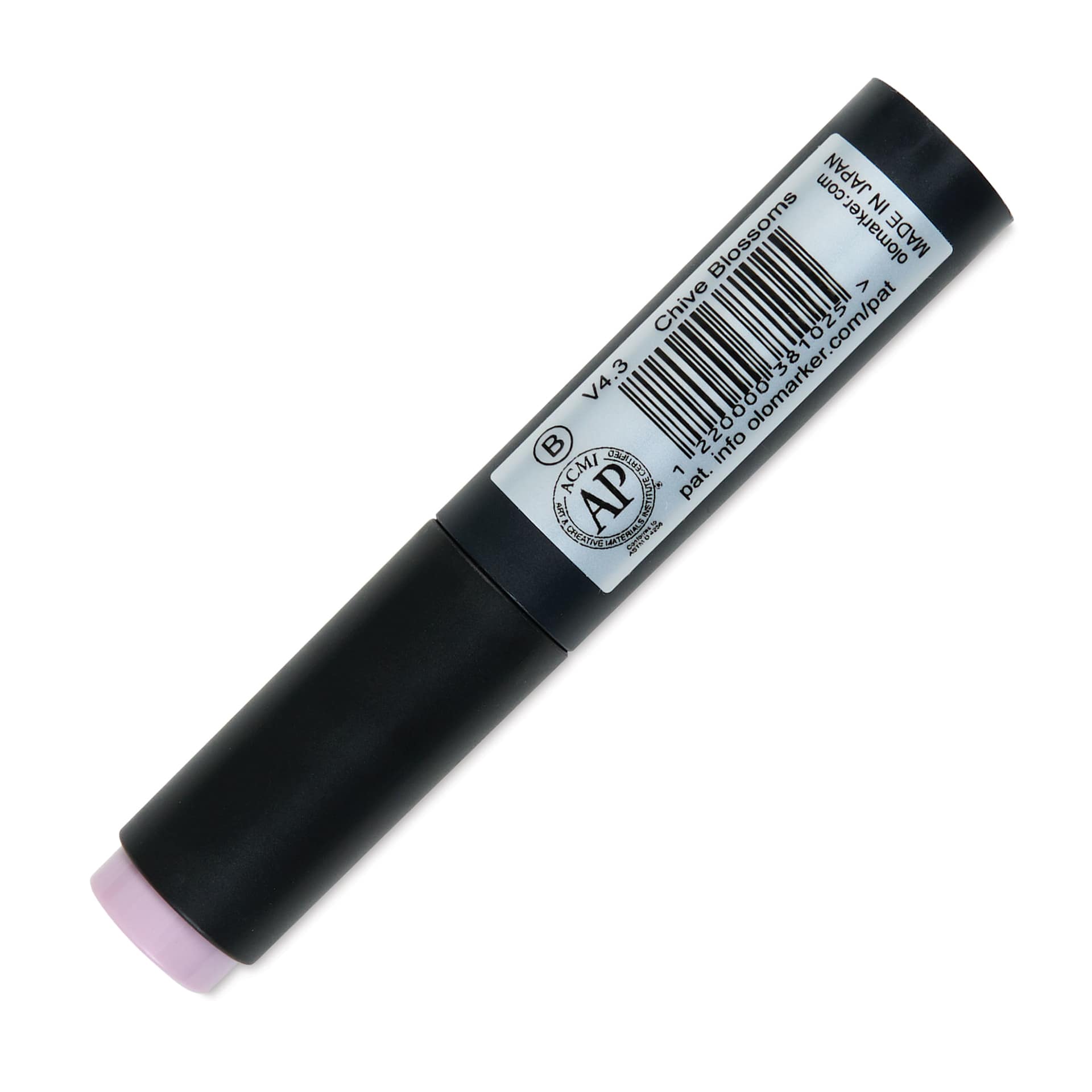 Olo Brush-Tip Half Marker -  V4.3 Chive Blossoms back with cap on