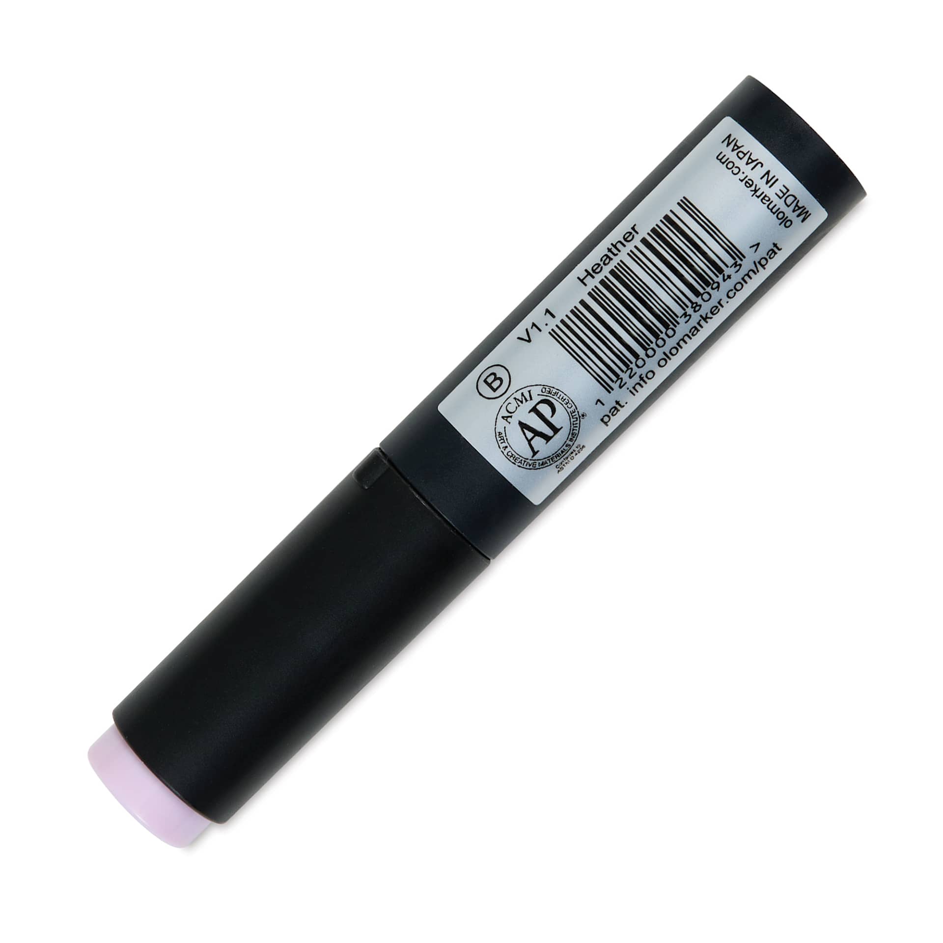 Olo Brush-Tip Half Marker - V1.1 Heather back with cap on