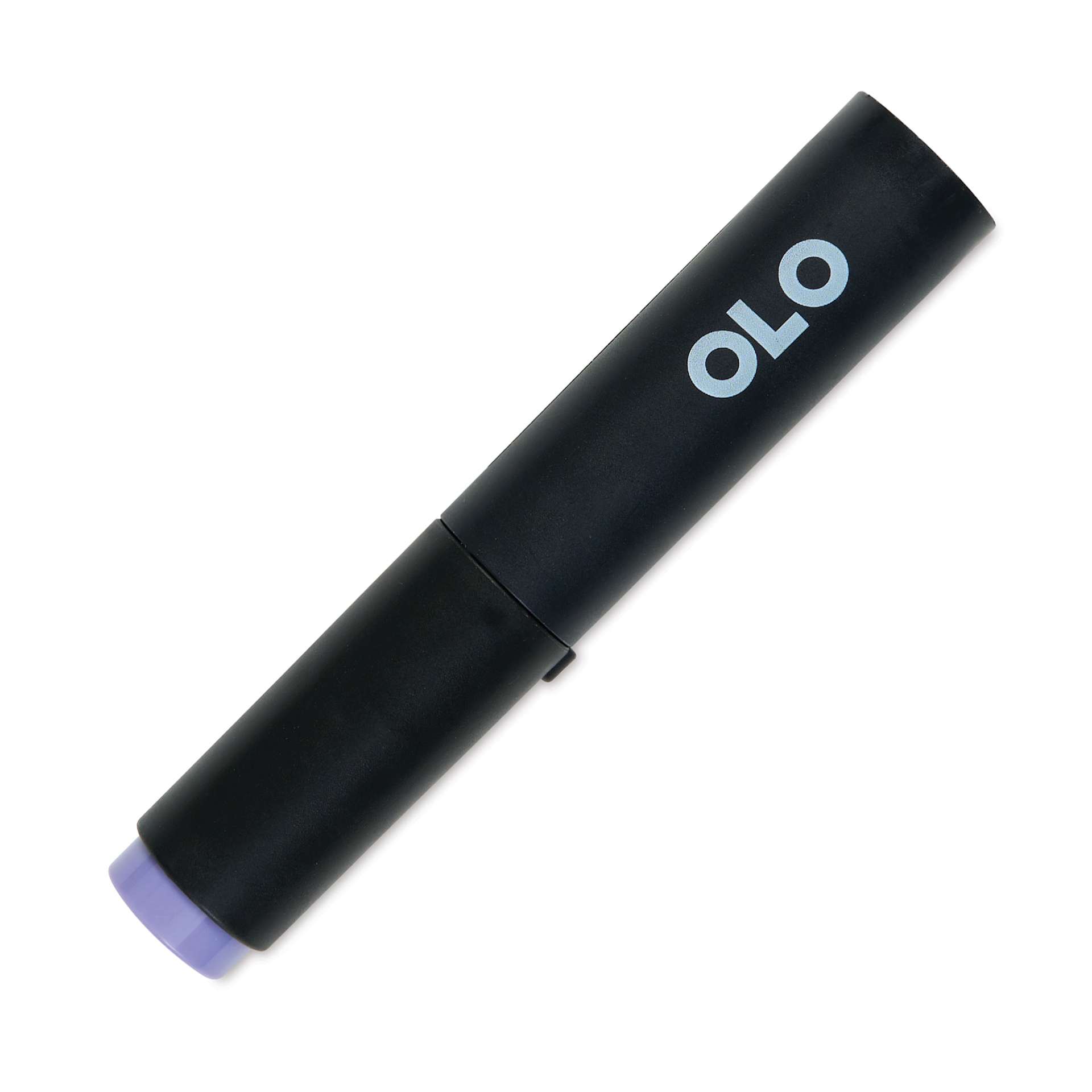 Olo Brush-Tip Half Marker - BV4.4 Globe Thistle front with cap on