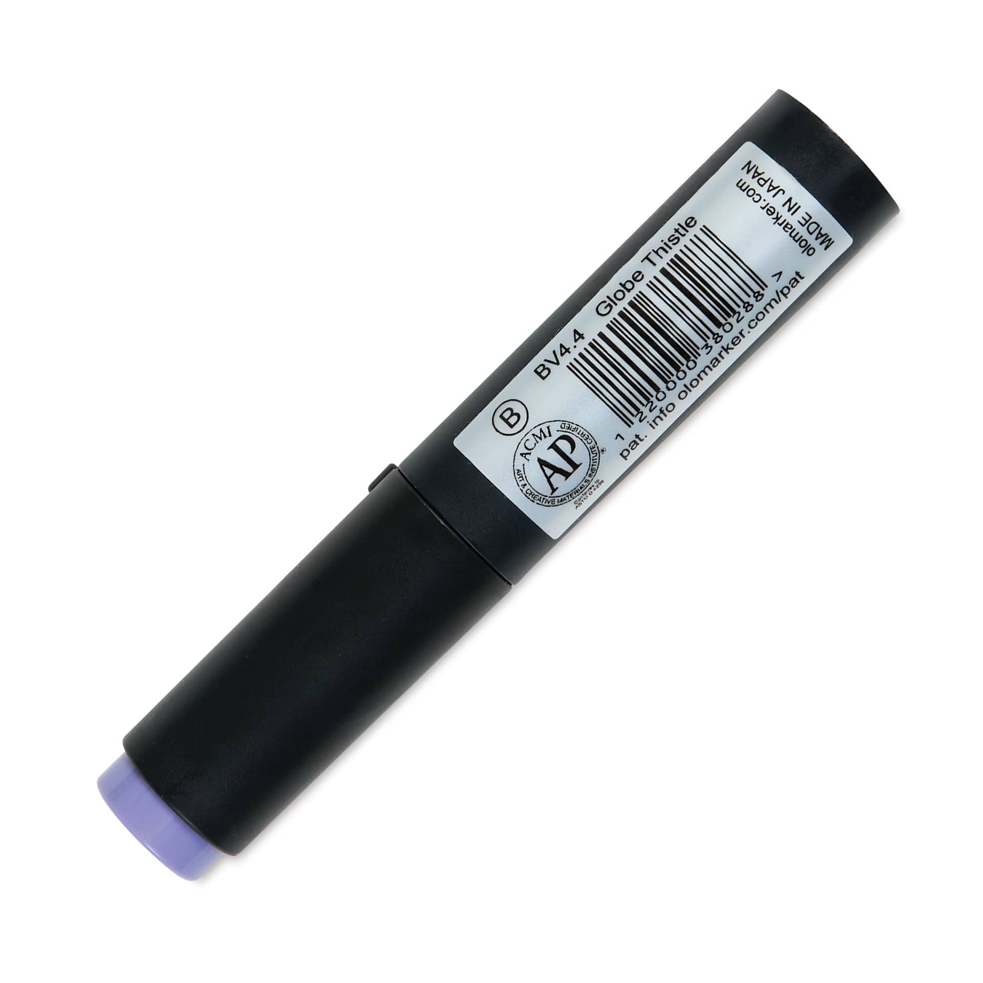 Olo Brush-Tip Half Marker - BV4.4 Globe Thistle back with cap on
