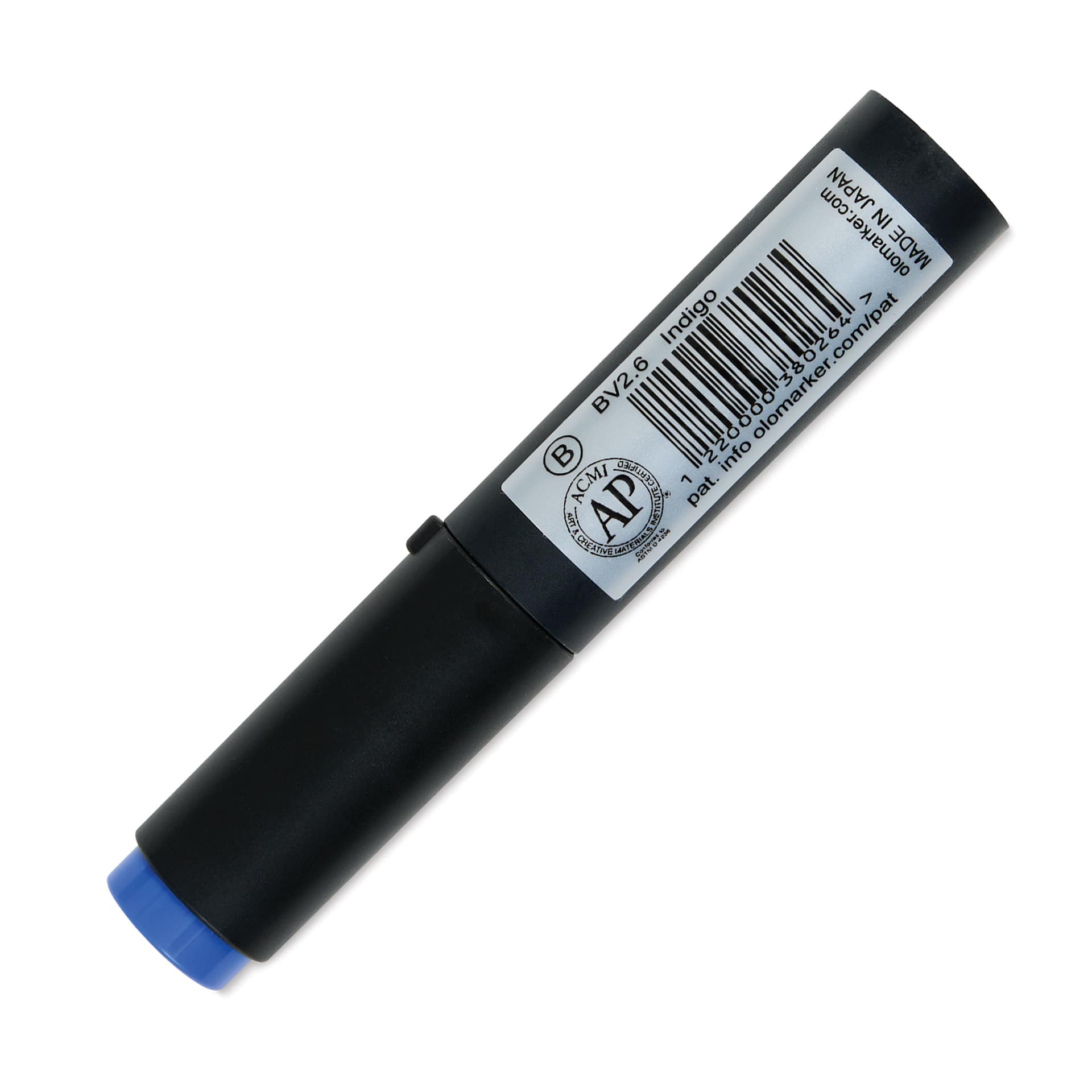 Olo Brush-Tip Half Marker - BV2.6 Indigo back with cap on