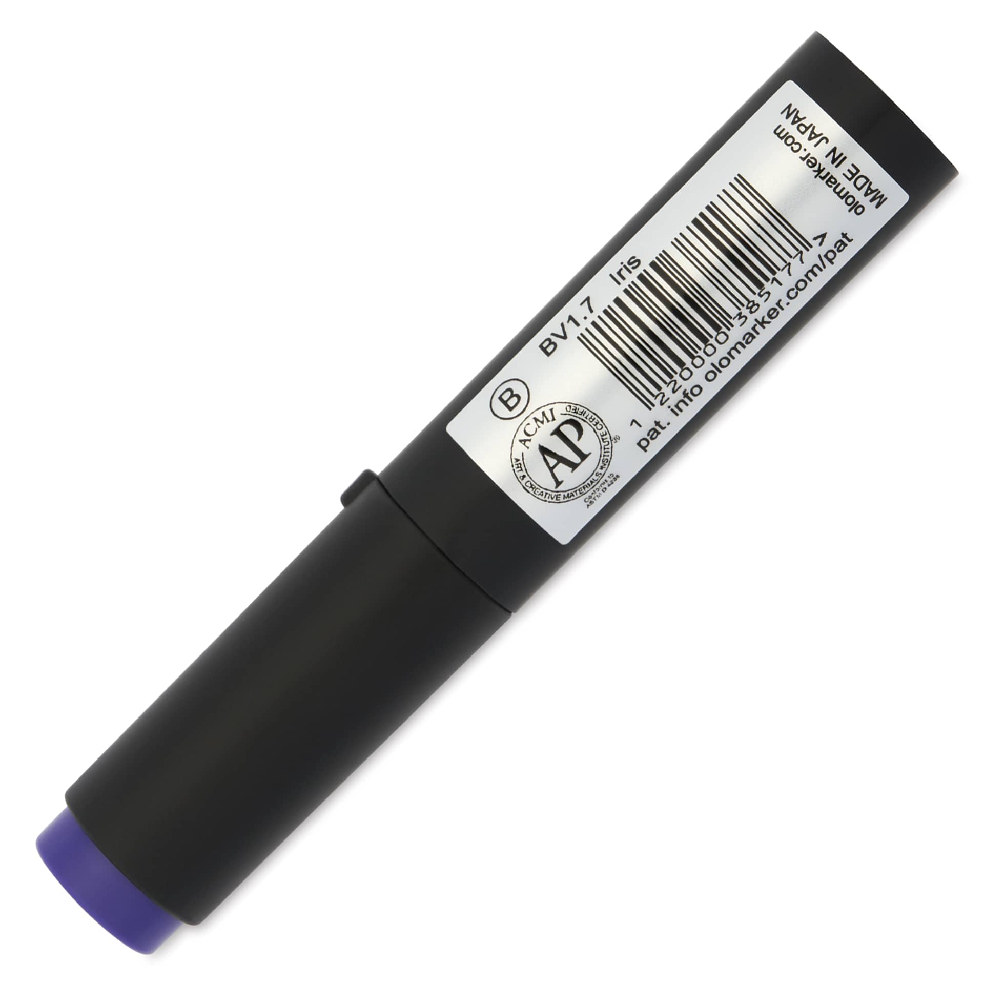 Olo Brush-Tip Half Marker - B1.7, Iris - back of marker