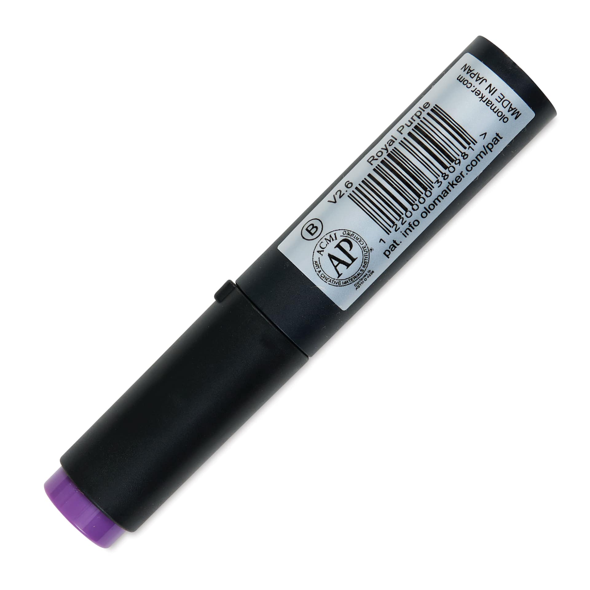 Olo Brush-Tip Half Marker - V2.6 Royal Purple back with cap on