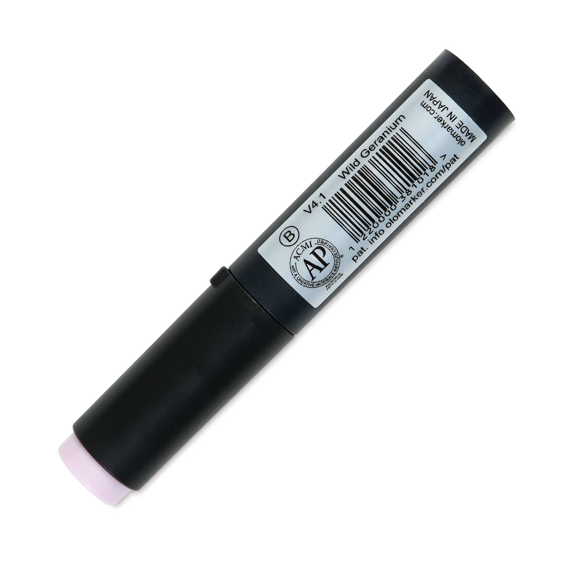 Olo Brush-Tip Half Marker - V4.1 Wild Geranium back with cap on