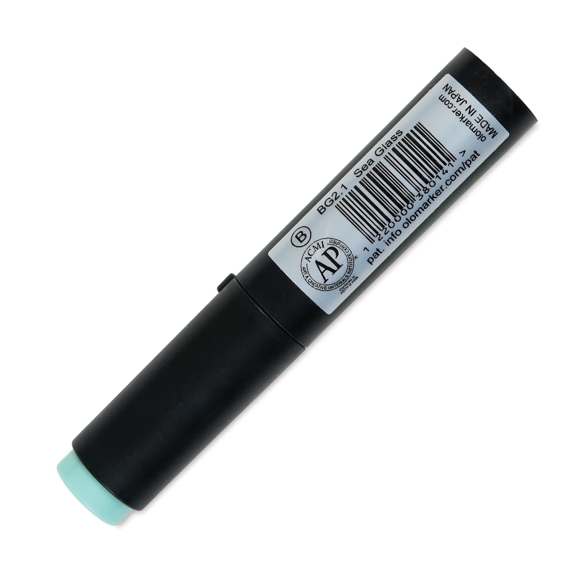 Olo Brush-Tip Half Marker - BG2.1 Sea Glass back with cap on