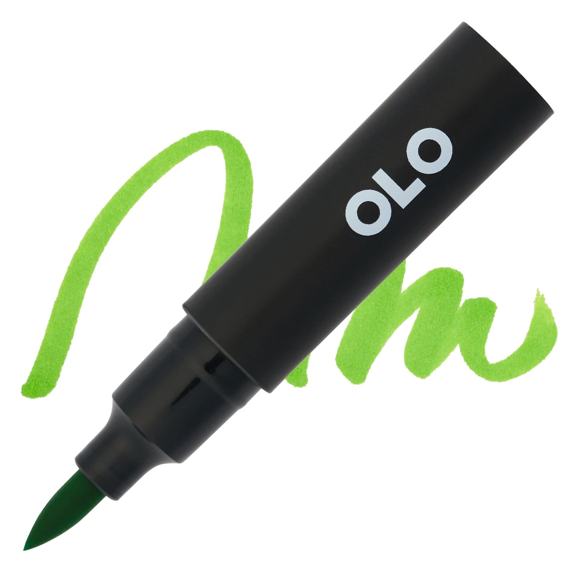 Olo Brush-Tip Half Marker - YG81.4, Tree Frog - Marker and Swatch