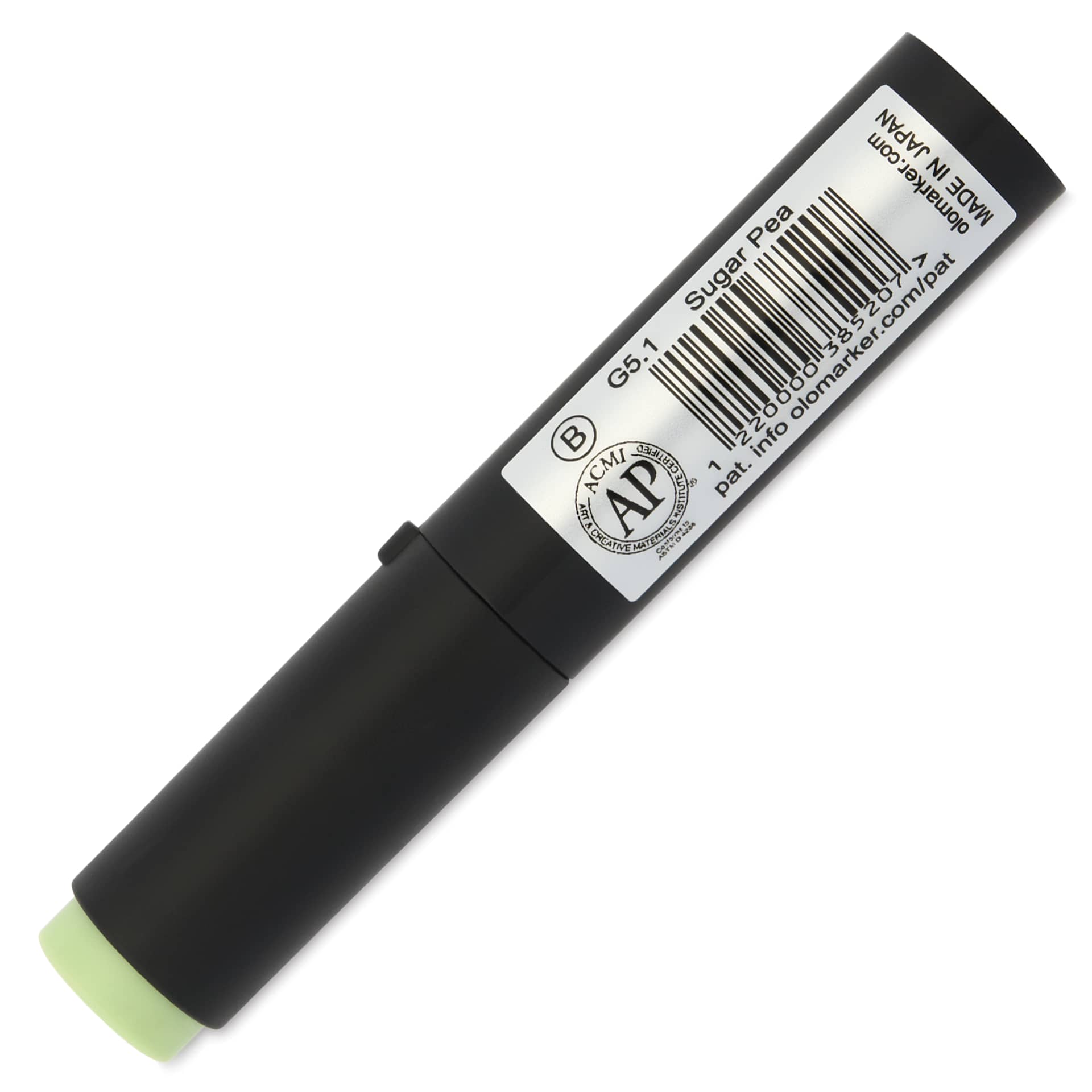 Olo Brush-Tip Half Marker - G5.1, Sugar Pea - back of marker