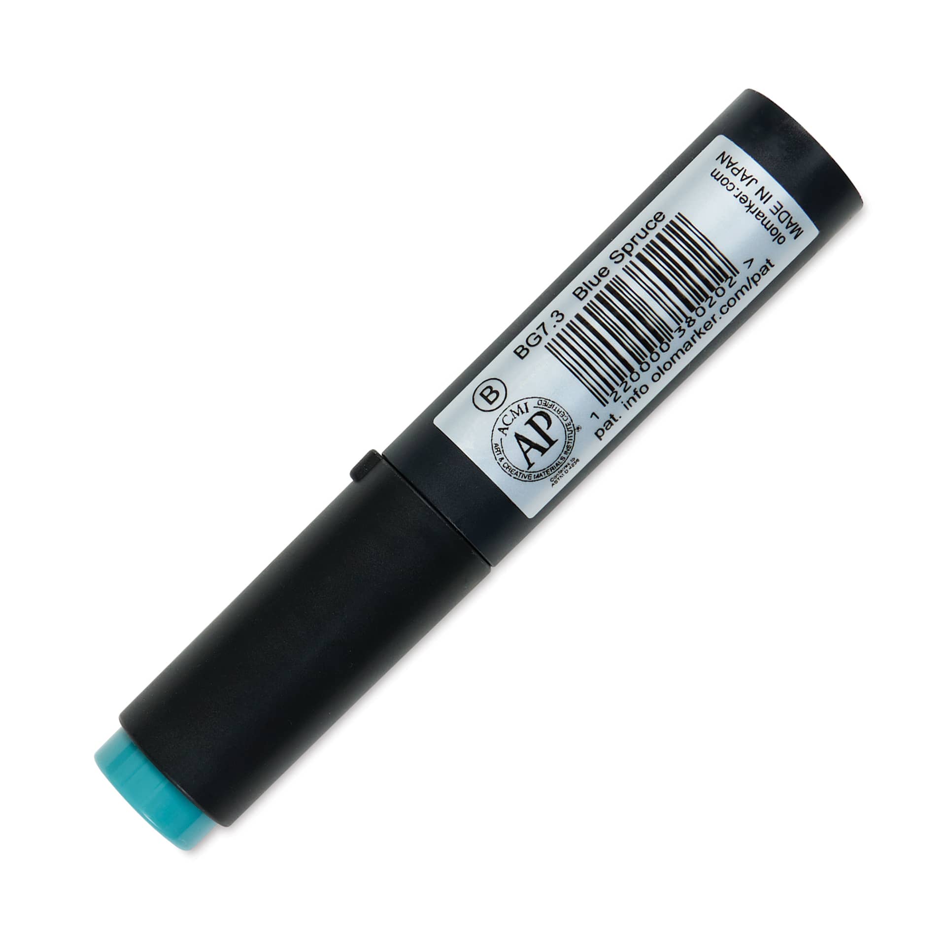 Olo Brush-Tip Half Marker - BG7.3 Blue Spruce back with cap on