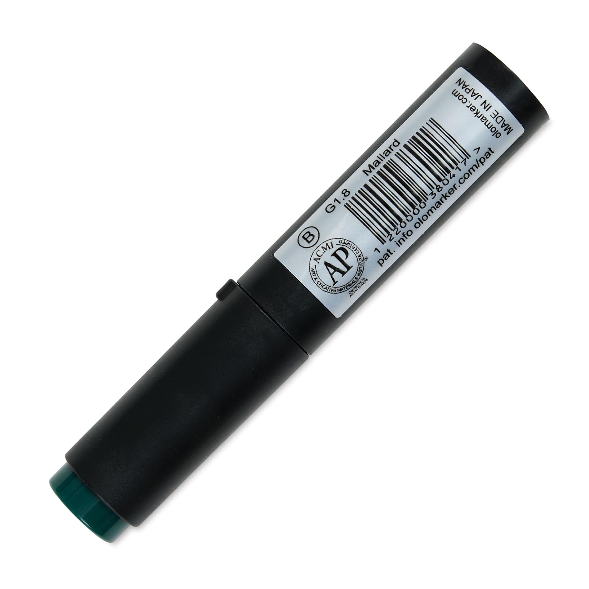 Olo Brush-Tip Half Marker - G1.8 Mallard back with cap on