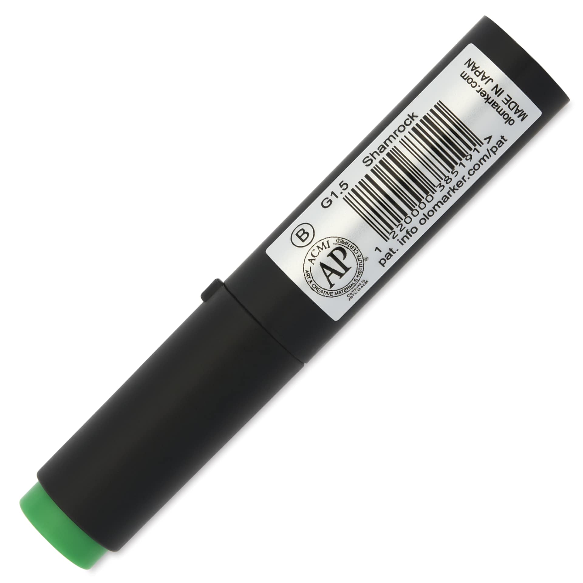 Olo Brush-Tip Half Marker - G1.5, Shamrock - back of marker