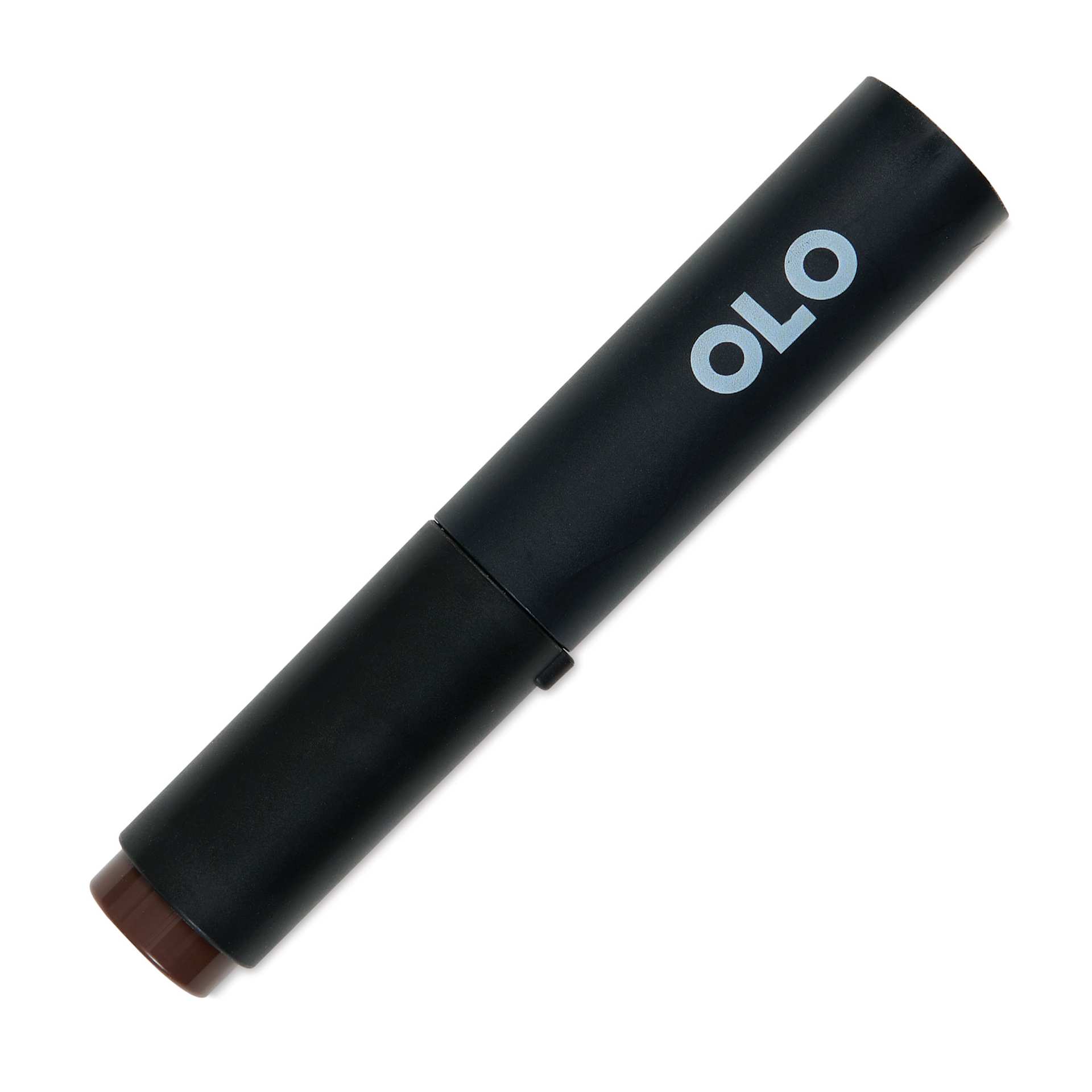 Olo Brush-Tip Half Marker -  OR3.8 Coffee front with cap on