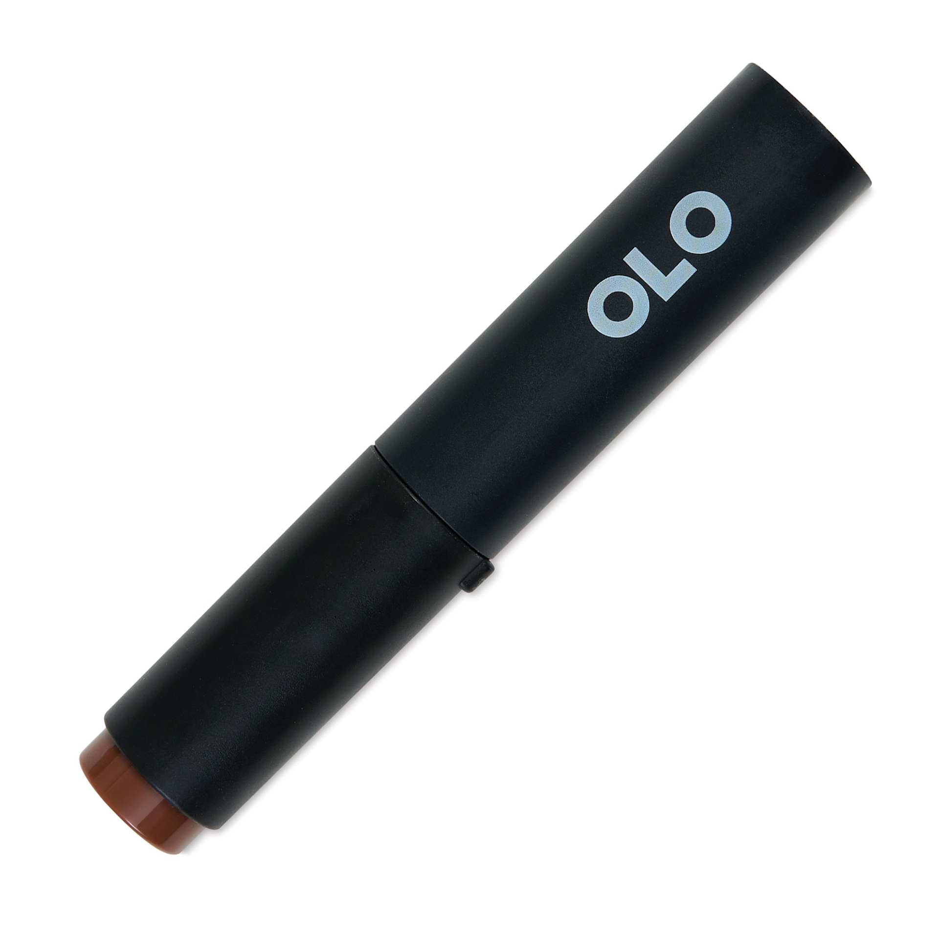 Olo Brush-Tip Half Marker - OR3.7 Mocha with cap on
