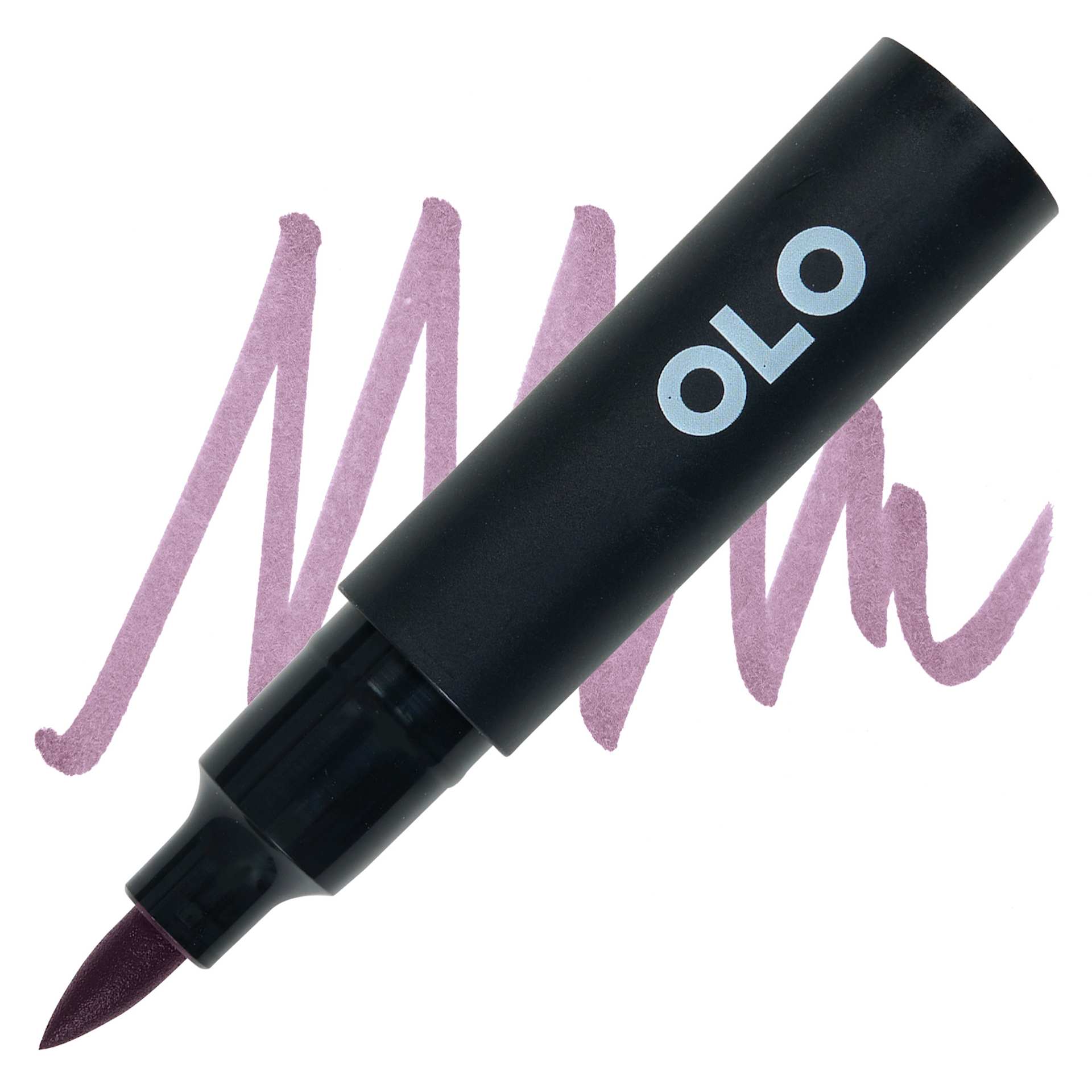 Olo Brush-Tip Half Marker - V7.6 Fig marker and swatch