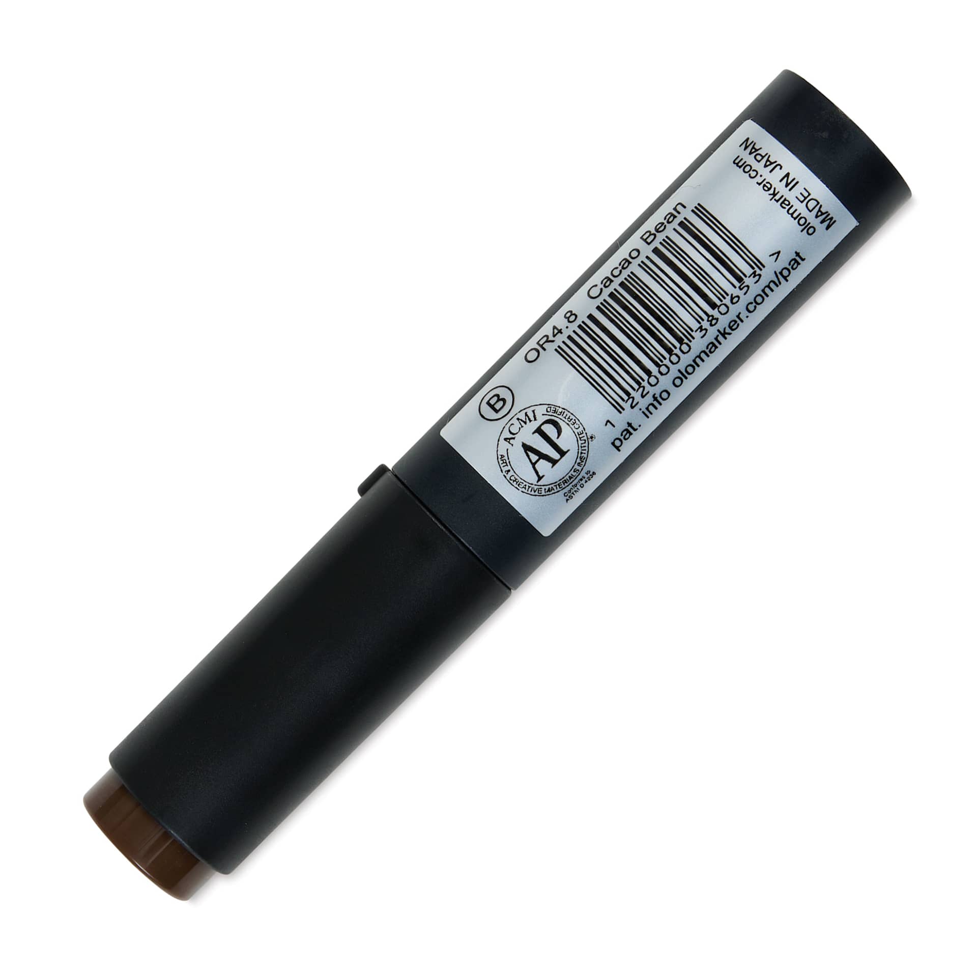 Olo Brush-Tip Half Marker -  OR4.8 Cacao Bean back with cap on