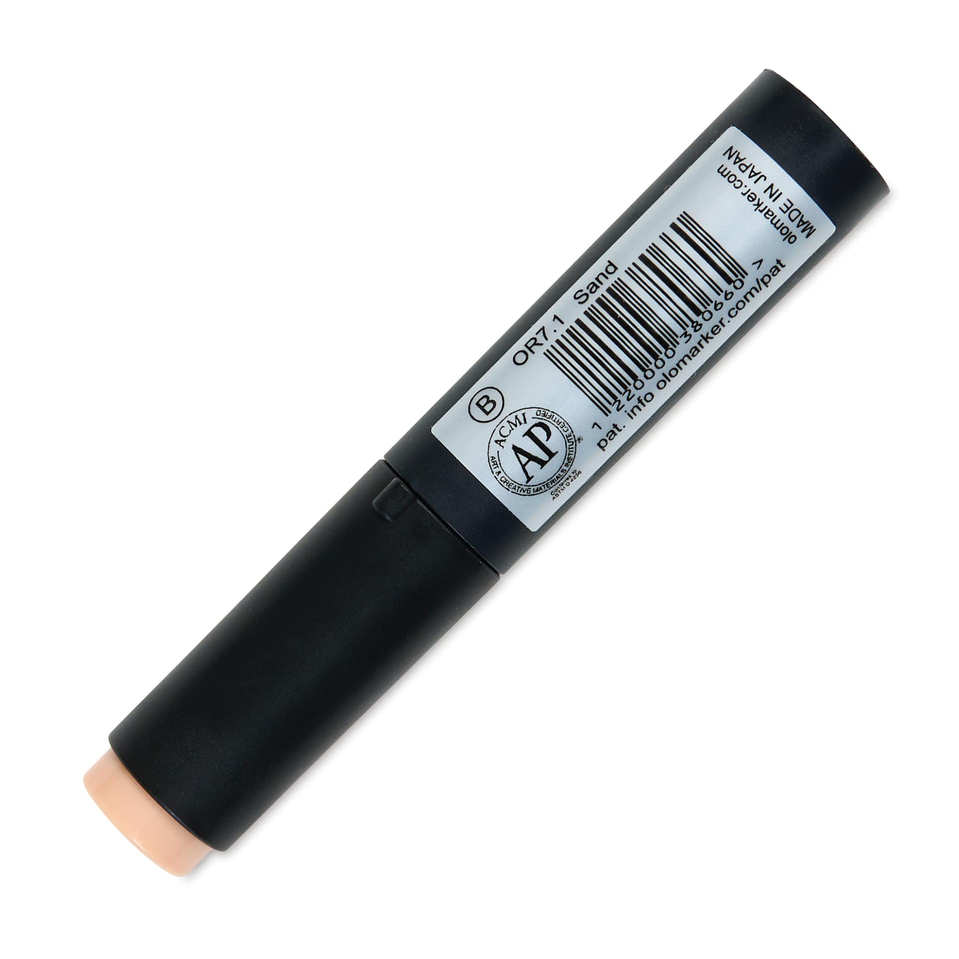 Olo Brush-Tip Half Marker - OR7.1 Sand back with cap on
