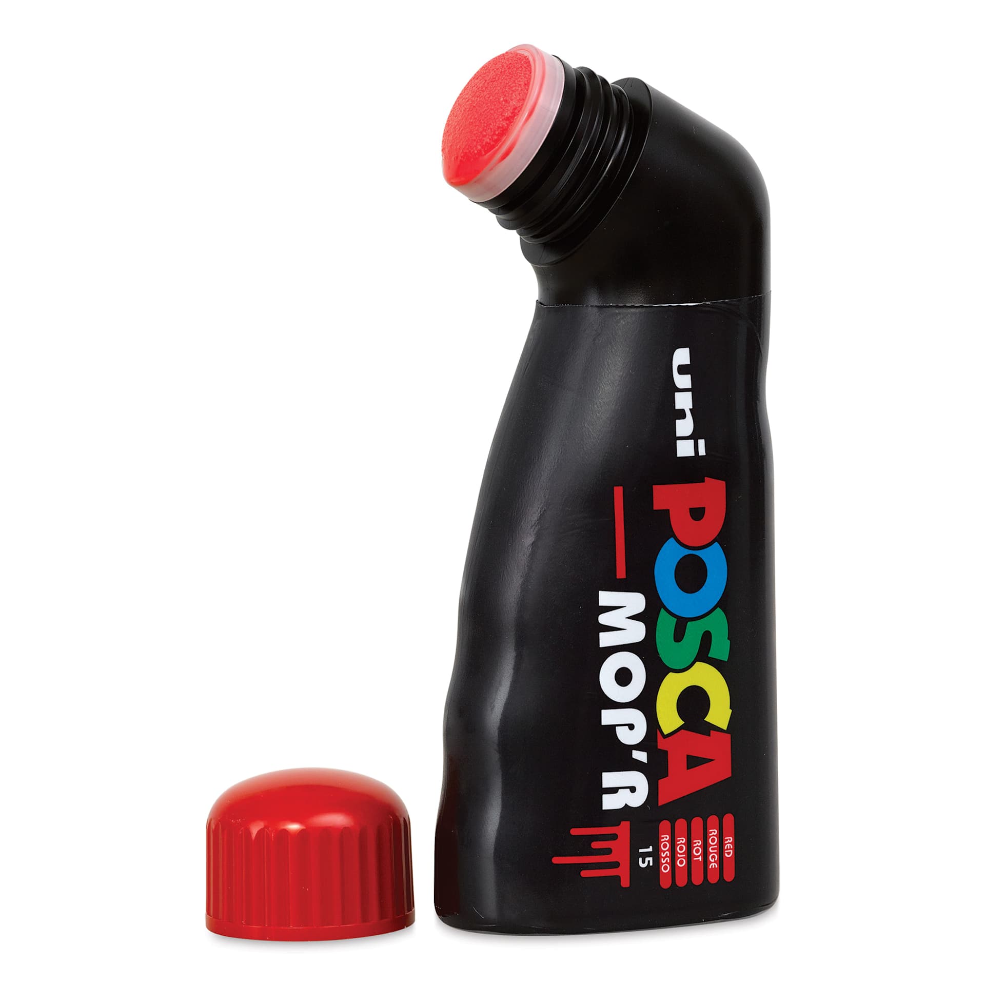 Posca Mop'r Paint Marker - Red with cap off