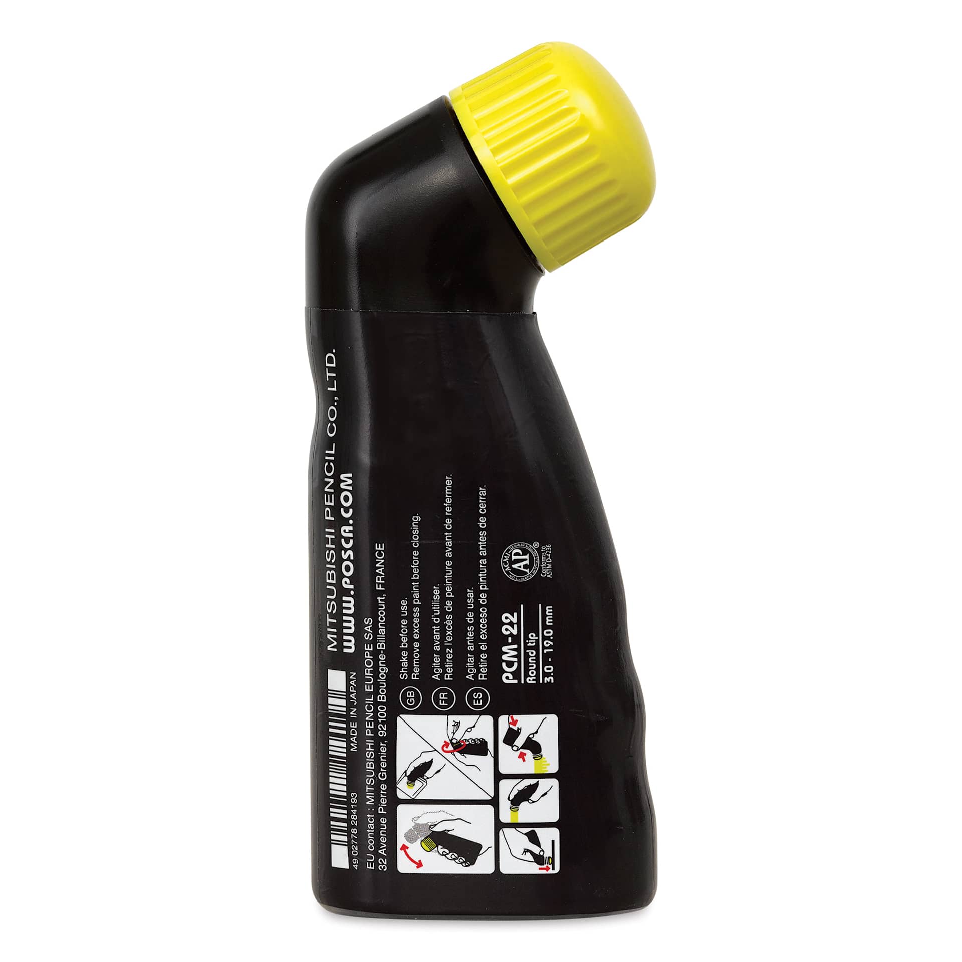 Posca Mop'r Paint Marker - Yellow back