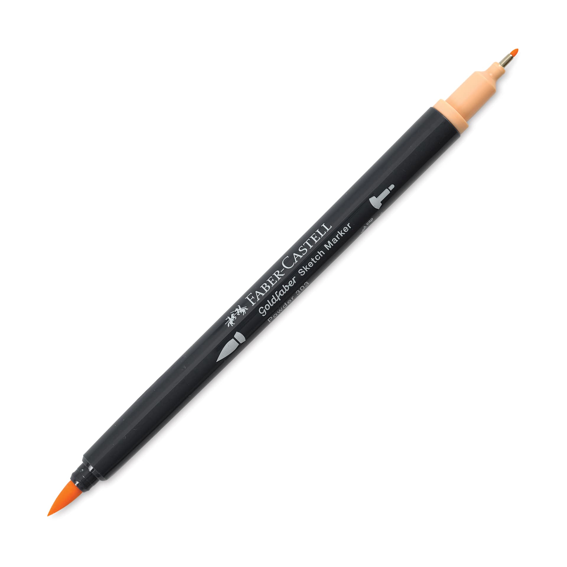 Faber-Castell Goldfaber Sketch Dual-Tip Marker - 303 Powder, caps off