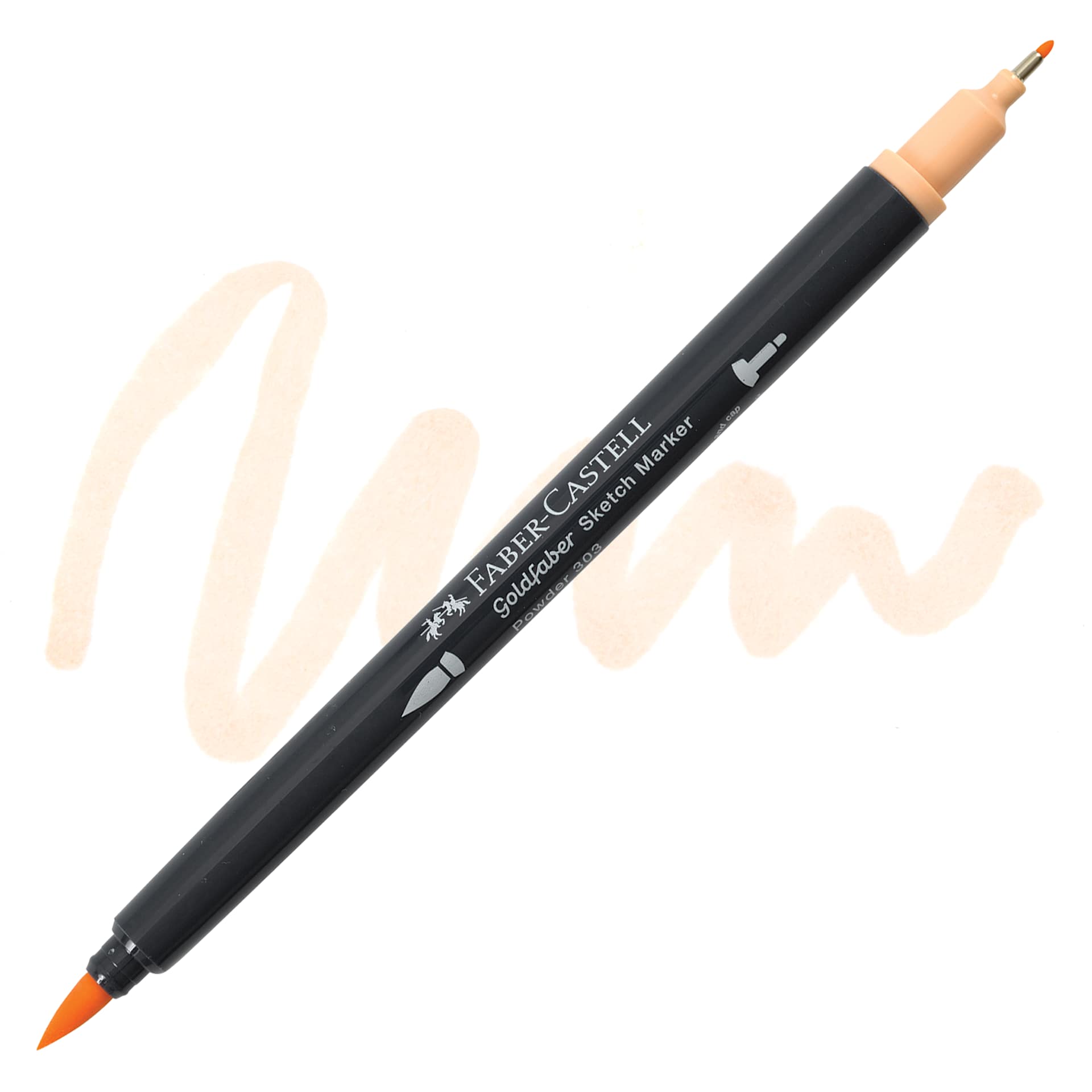 Faber-Castell Goldfaber Sketch Dual-Tip Marker - 303 Powder, swatch and marker