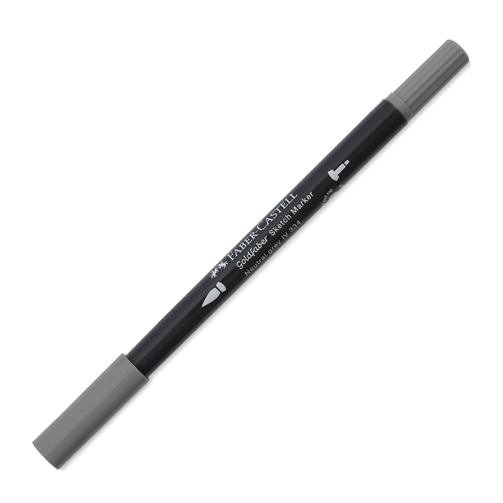 Faber-Castell Goldfaber Sketch Dual-Tip Marker - 334 Neutral Grey IV, caps on
