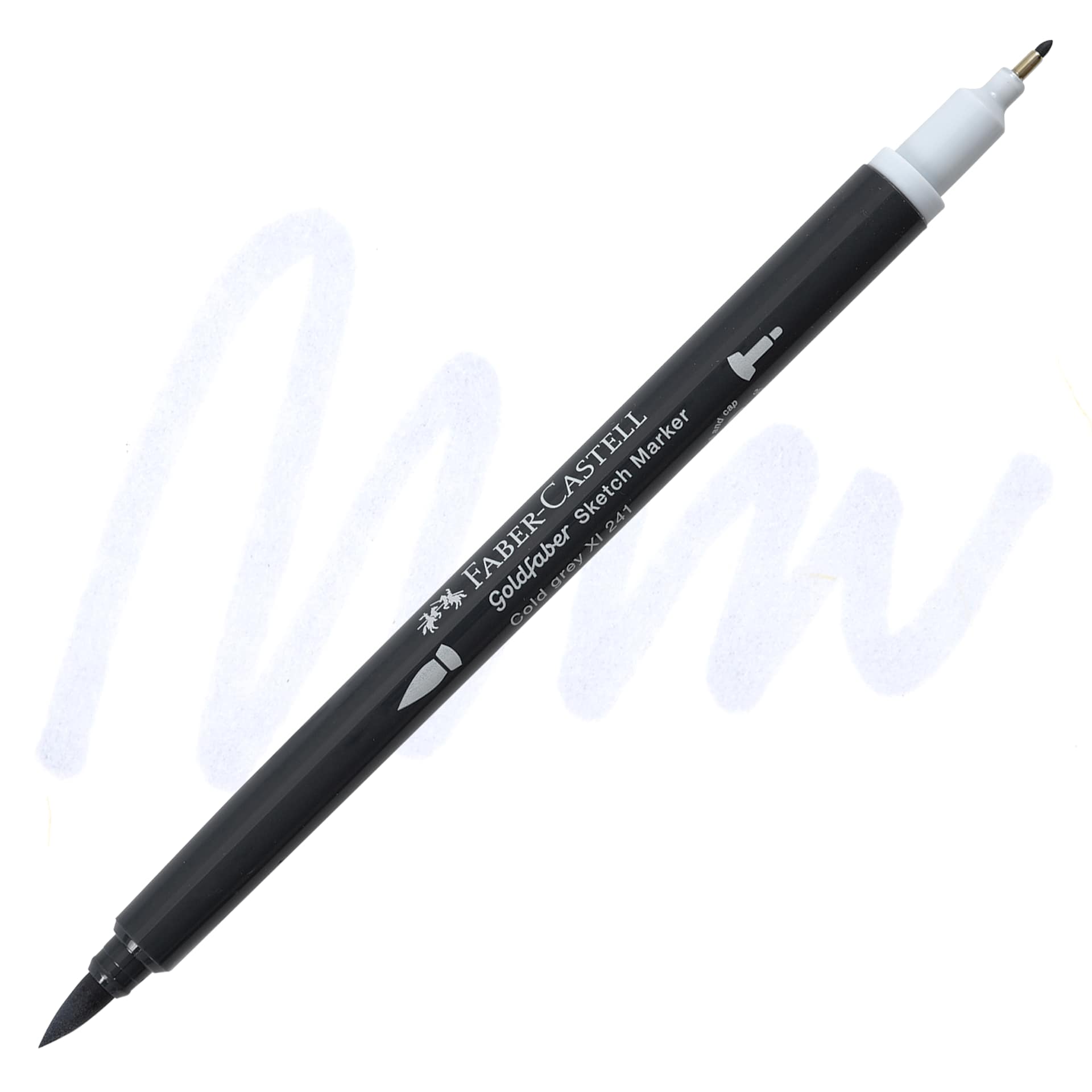 Faber-Castell Goldfaber Sketch Dual-Tip Marker - 241 Cold Grey XI, swatch and marker