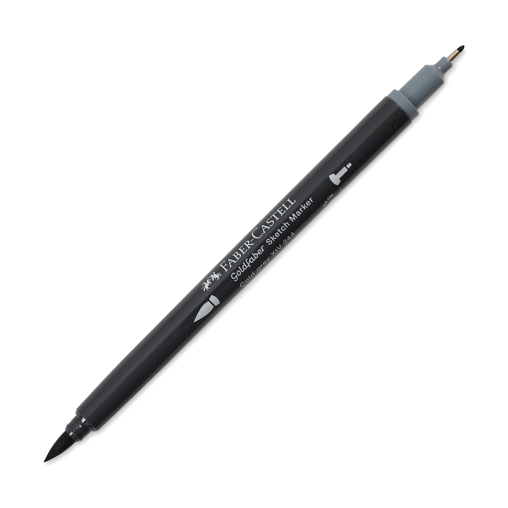 Faber-Castell Goldfaber Sketch Dual-Tip Marker - 244 Cold Grey XIV, caps off