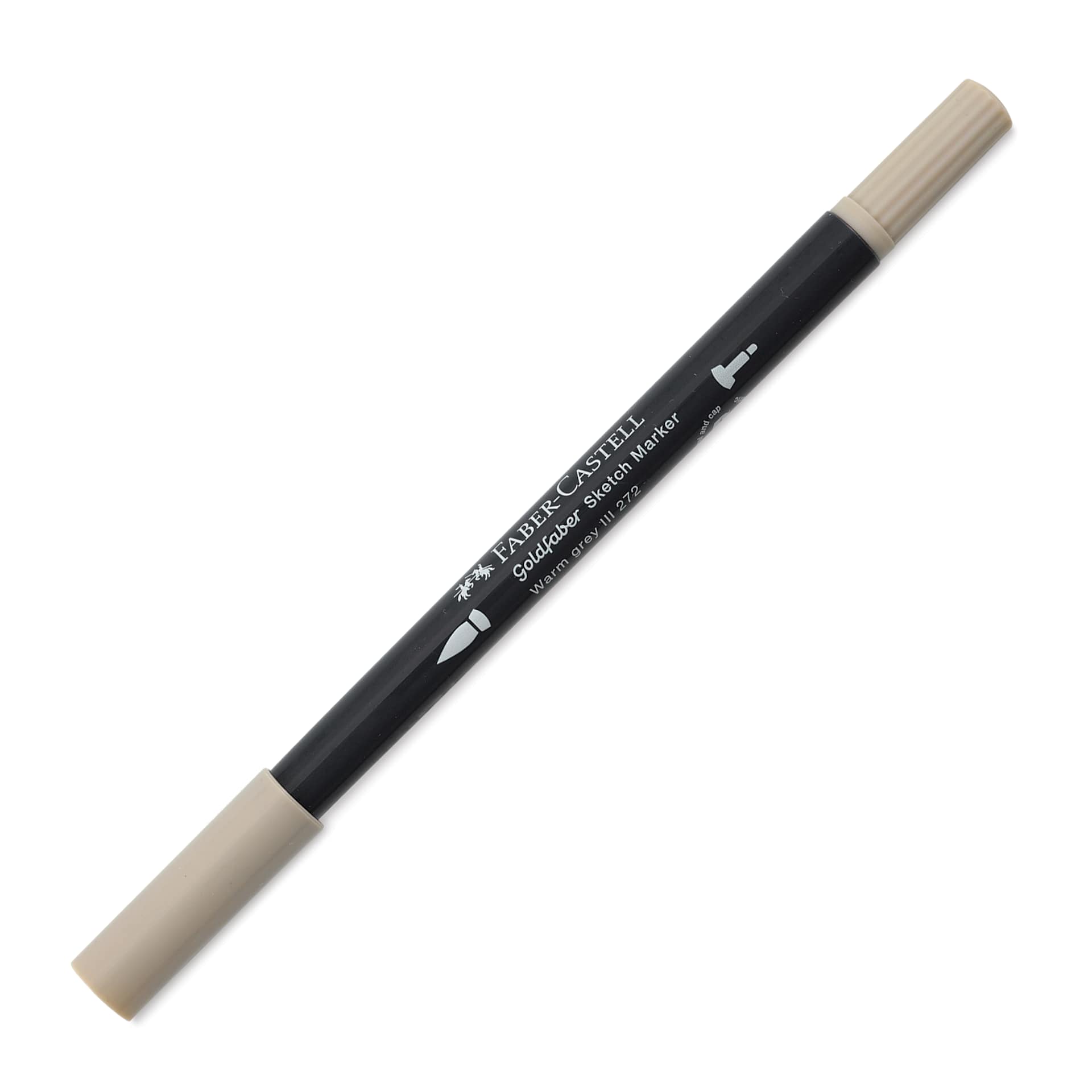 Faber-Castell Goldfaber Sketch Dual-Tip Marker - 272 Warm Grey III, caps on
