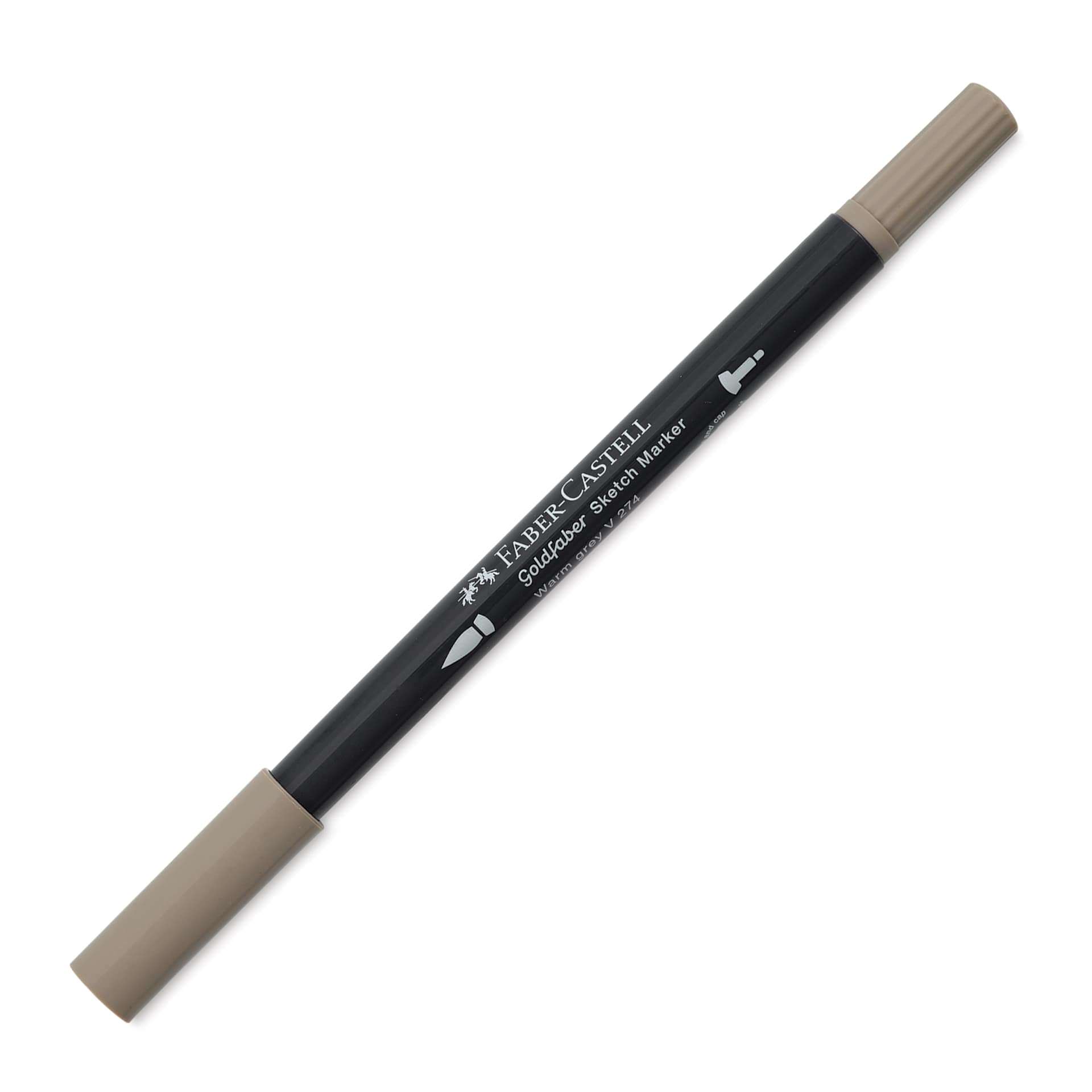 Faber-Castell Goldfaber Sketch Dual-Tip Marker - 274 Warm Grey V, caps on