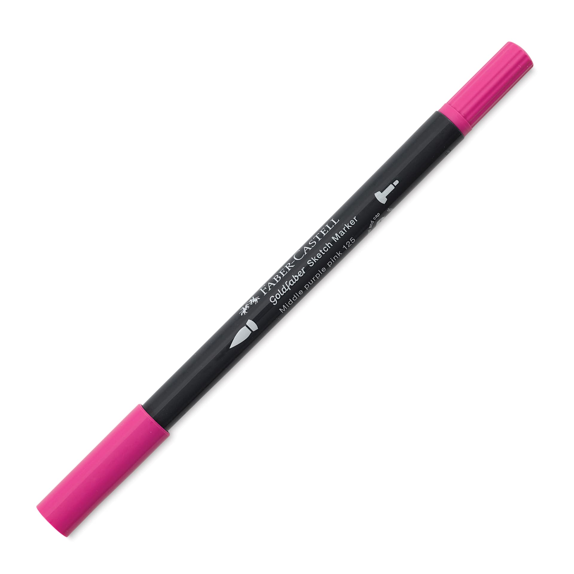 Faber-Castell Goldfaber Sketch Dual-Tip Marker - 125 Middle Purple Pink, caps on