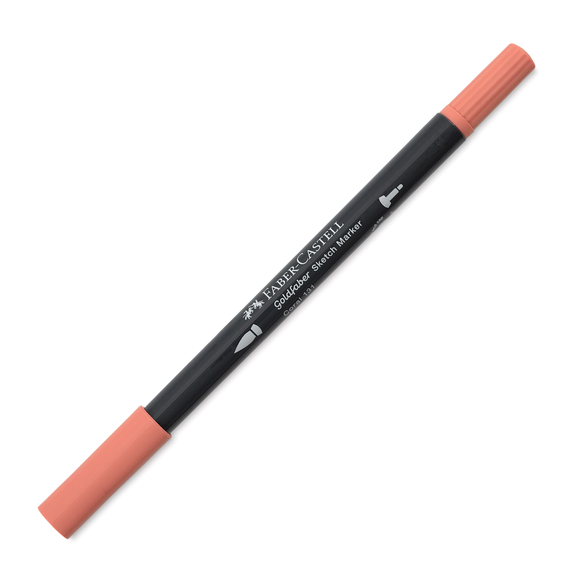 Faber-Castell Goldfaber Sketch Dual-Tip Marker - 131 Coral, caps on