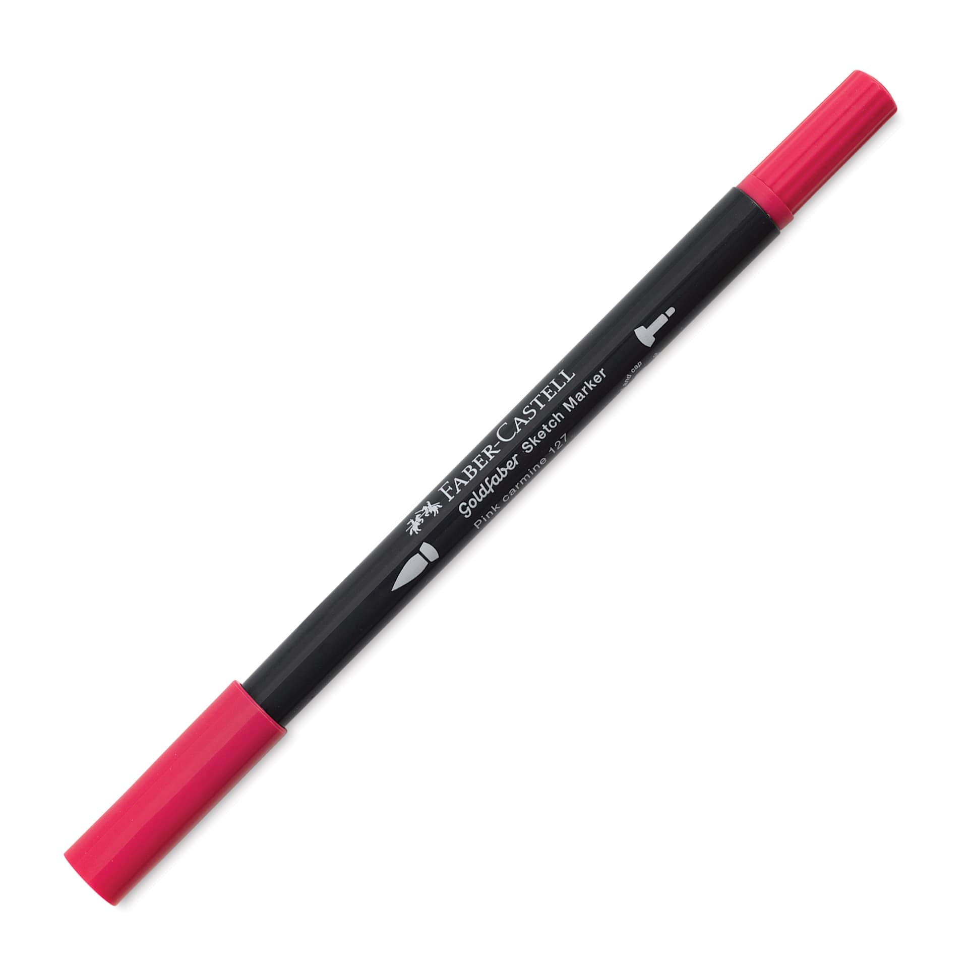 Faber-Castell Goldfaber Sketch Dual-Tip Marker - 127 Pink Carmine, caps on