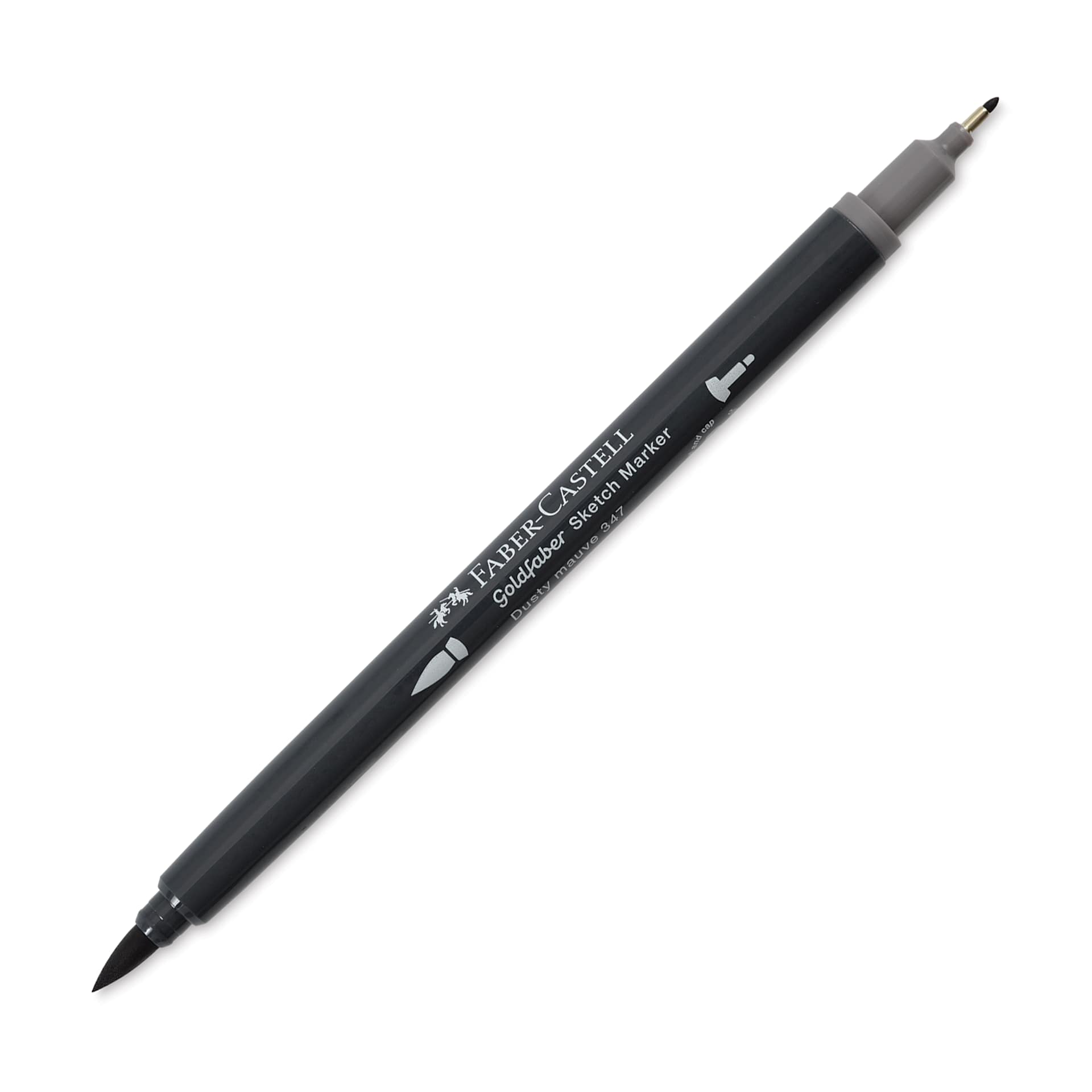 Faber-Castell Goldfaber Sketch Dual-Tip Marker - 347 Dusty Mauve, caps off