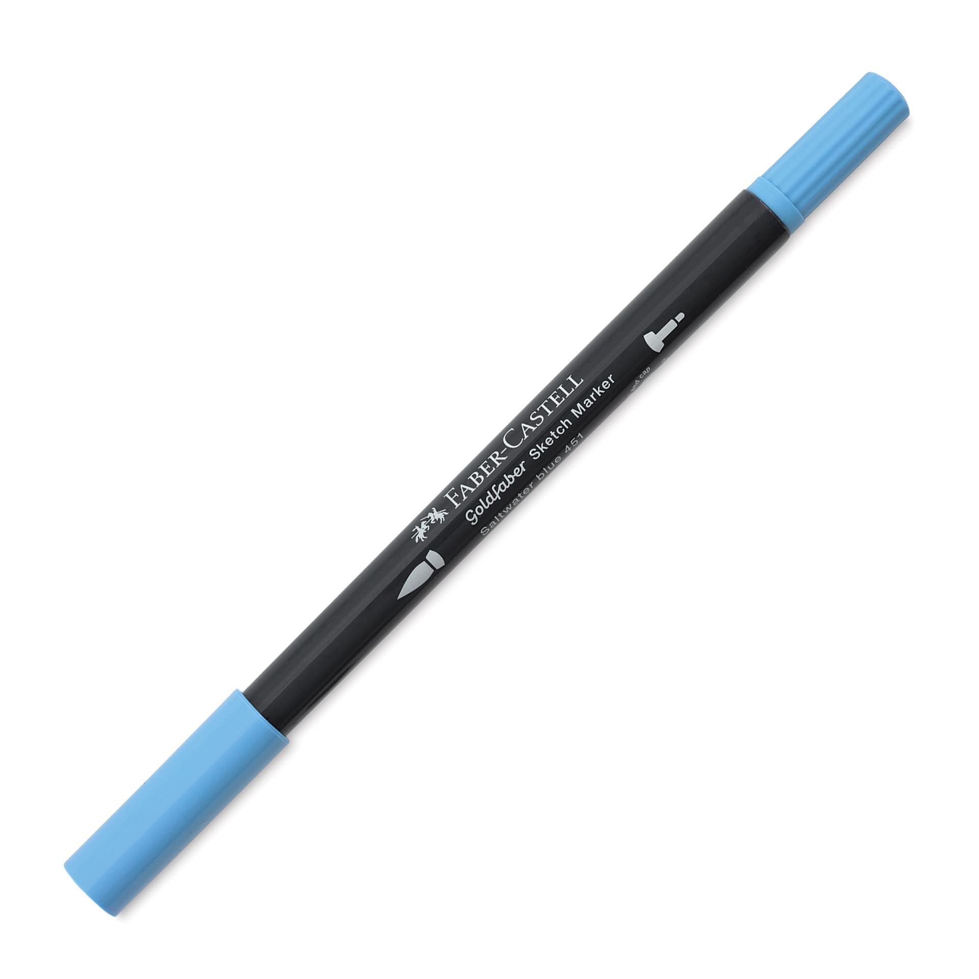 Faber-Castell Goldfaber Sketch Dual-Tip Marker - 451 Saltwater Blue, caps on