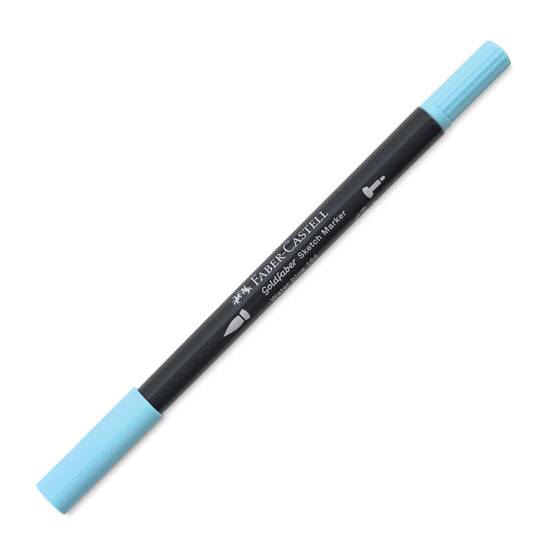 Faber-Castell Goldfaber Sketch Dual-Tip Marker - 164 Water Blue, caps on