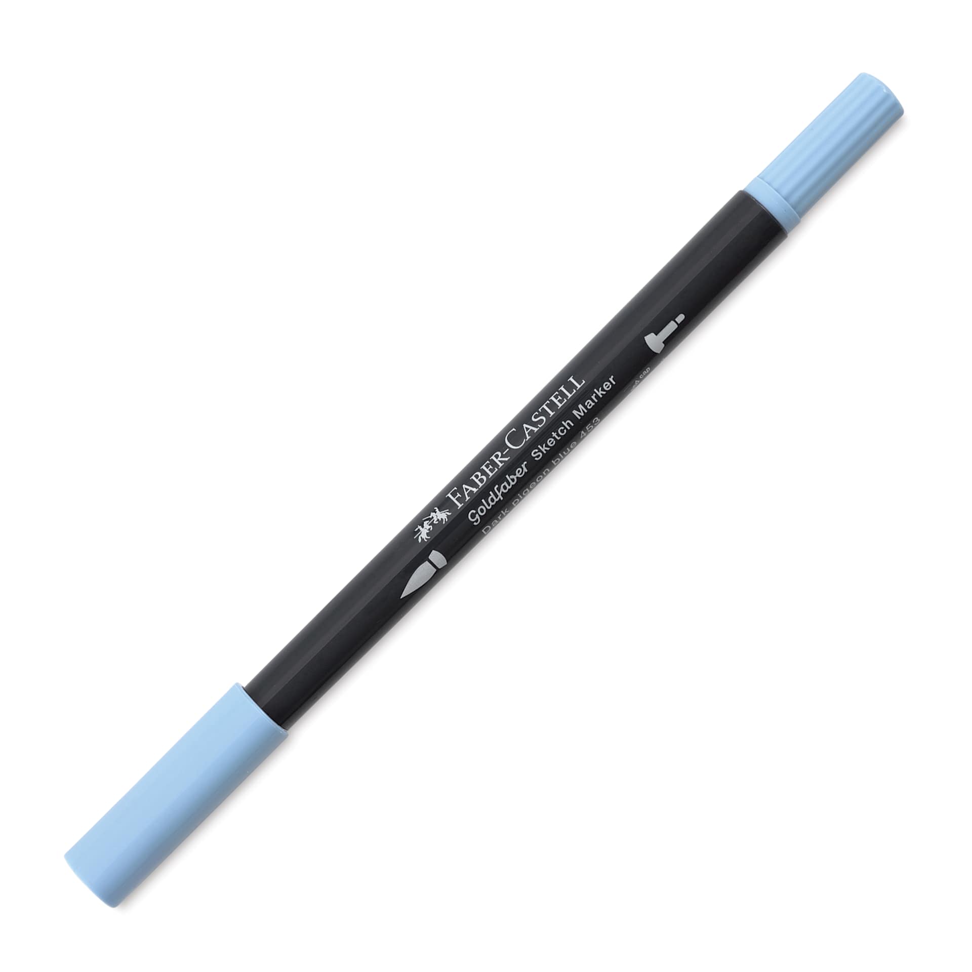 Faber-Castell Goldfaber Sketch Dual-Tip Marker - 453 Dark Pigeon Blue, caps on