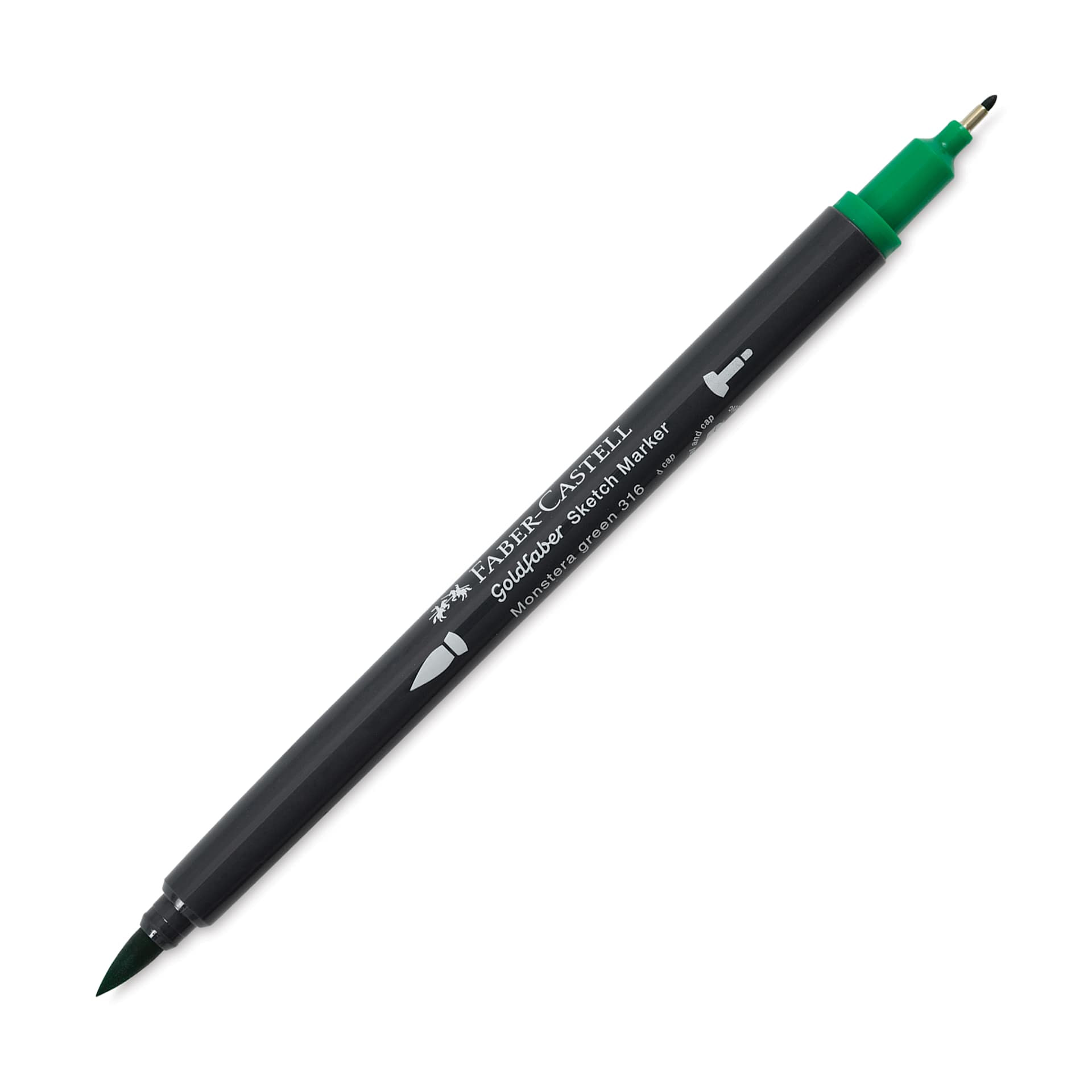 Faber-Castell Goldfaber Sketch Dual-Tip Marker - 316 Monstera Green, caps on