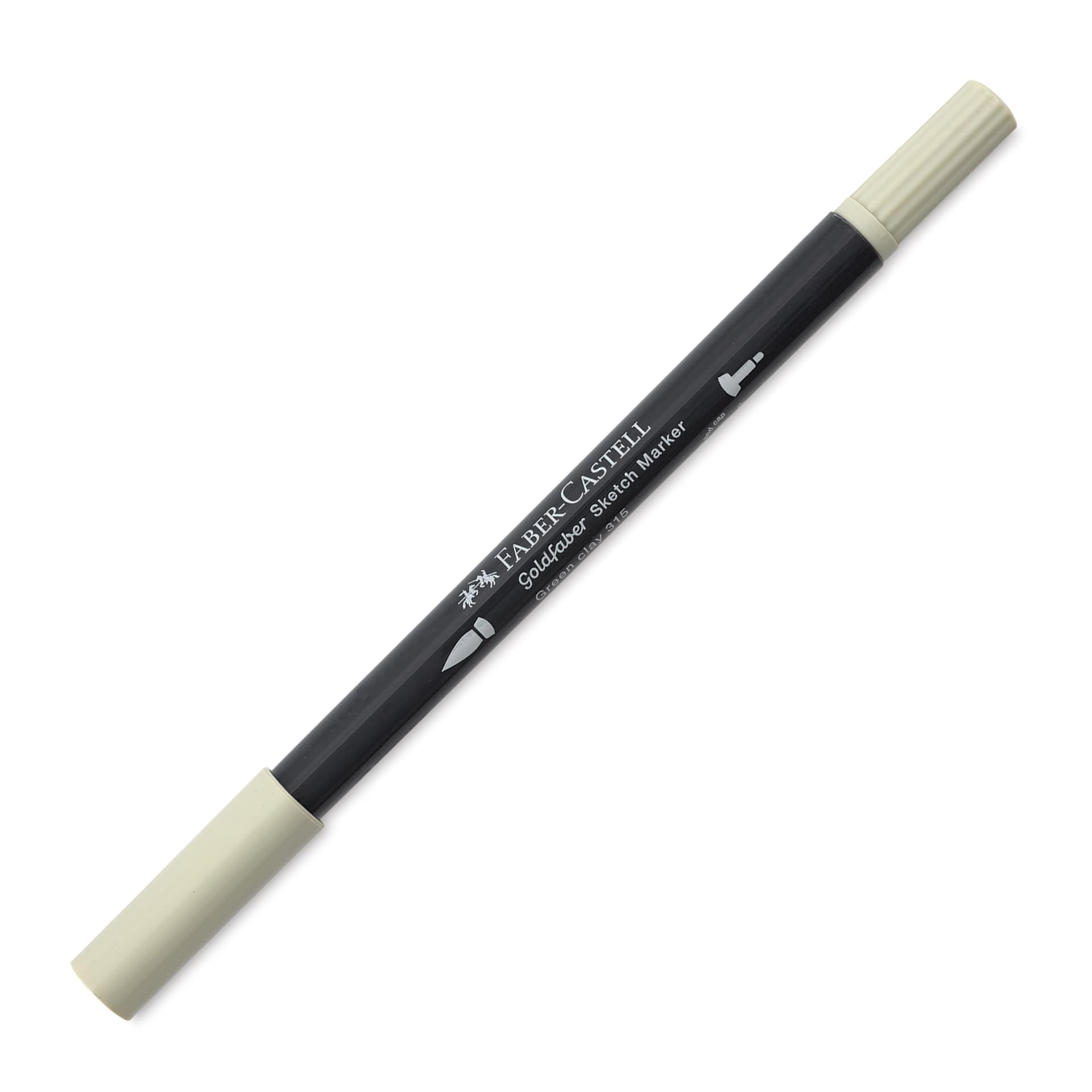 Faber-Castell Goldfaber Sketch Dual-Tip Marker - 315 Green Clay, caps on