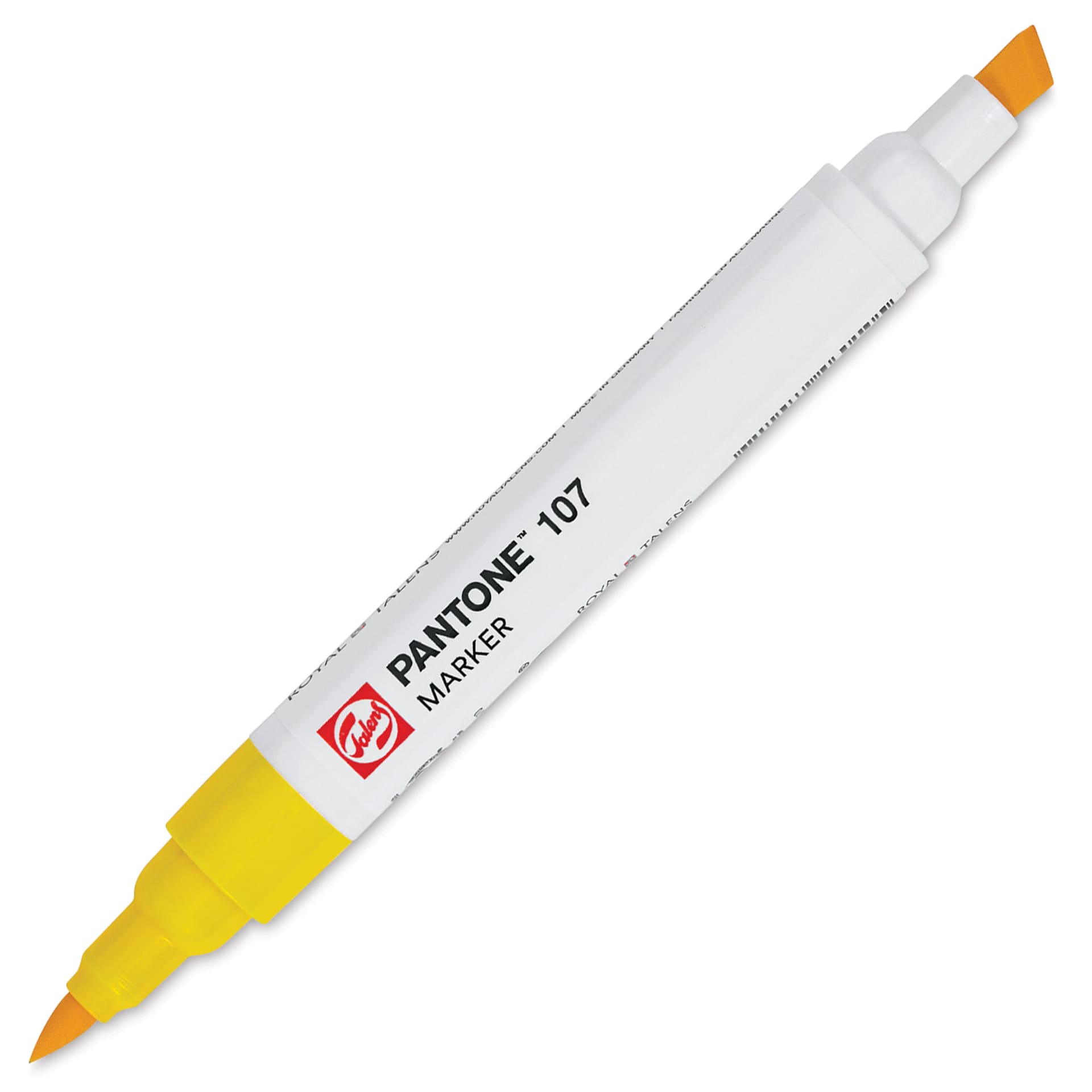 Pantone Dual Tip Marker - 107, marker with caps off