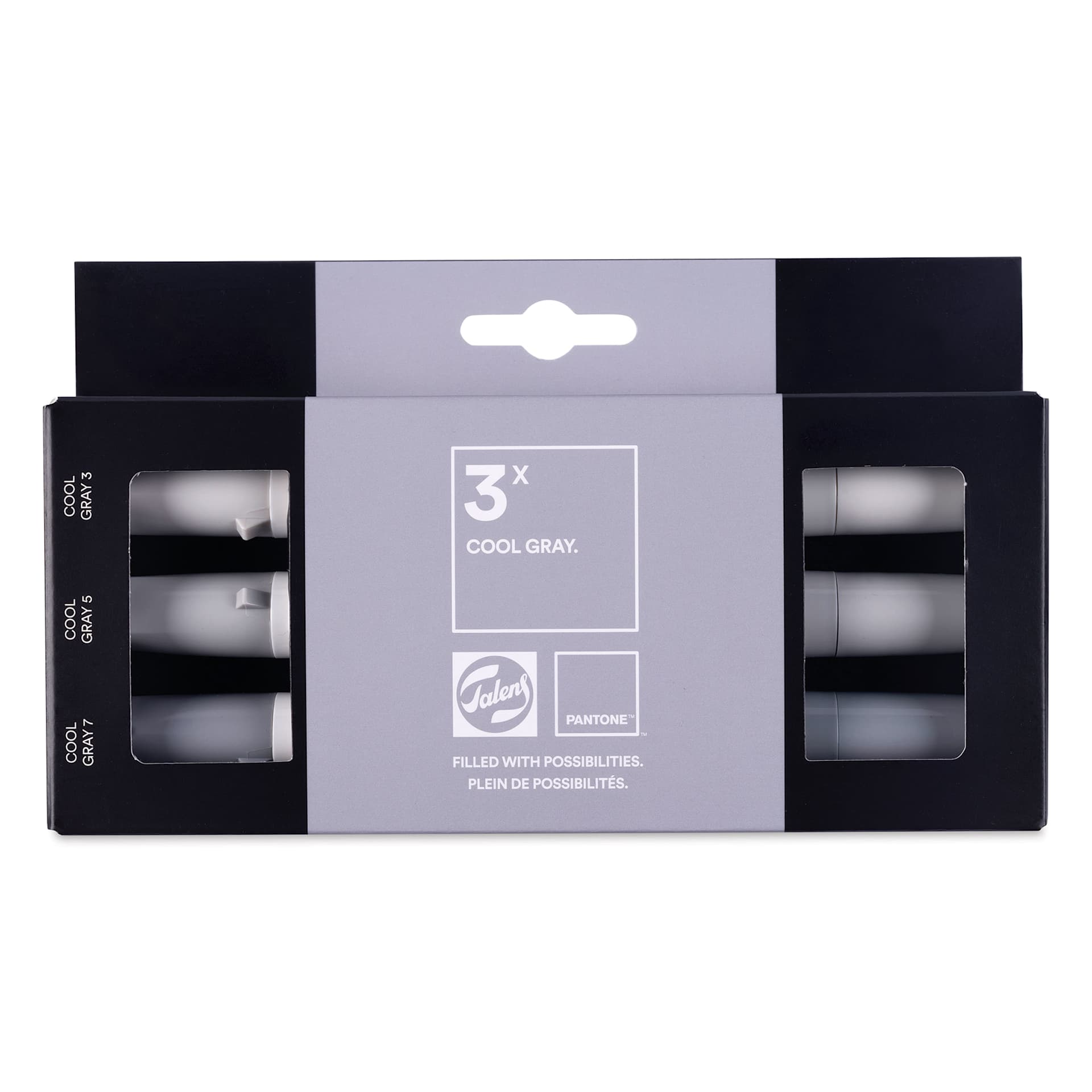 Pantone Dual Tip Markers - Cool Gray, Set of 3, front of the packaging
