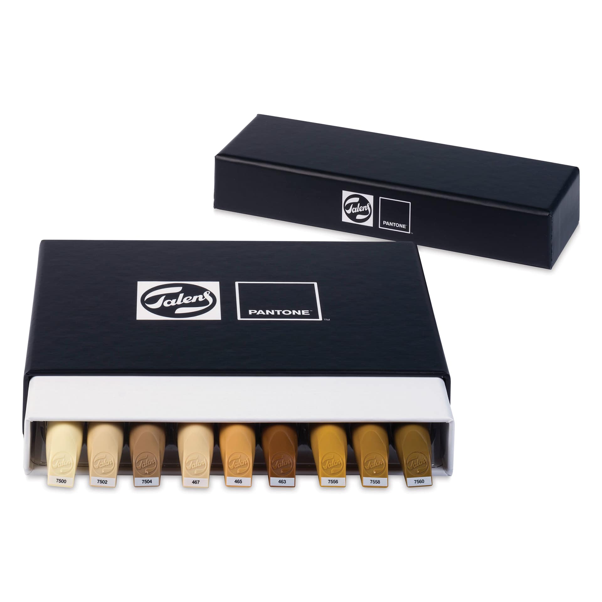 Pantone Dual Tip Markers - Brown, Set of 9, markers inside of the packaging