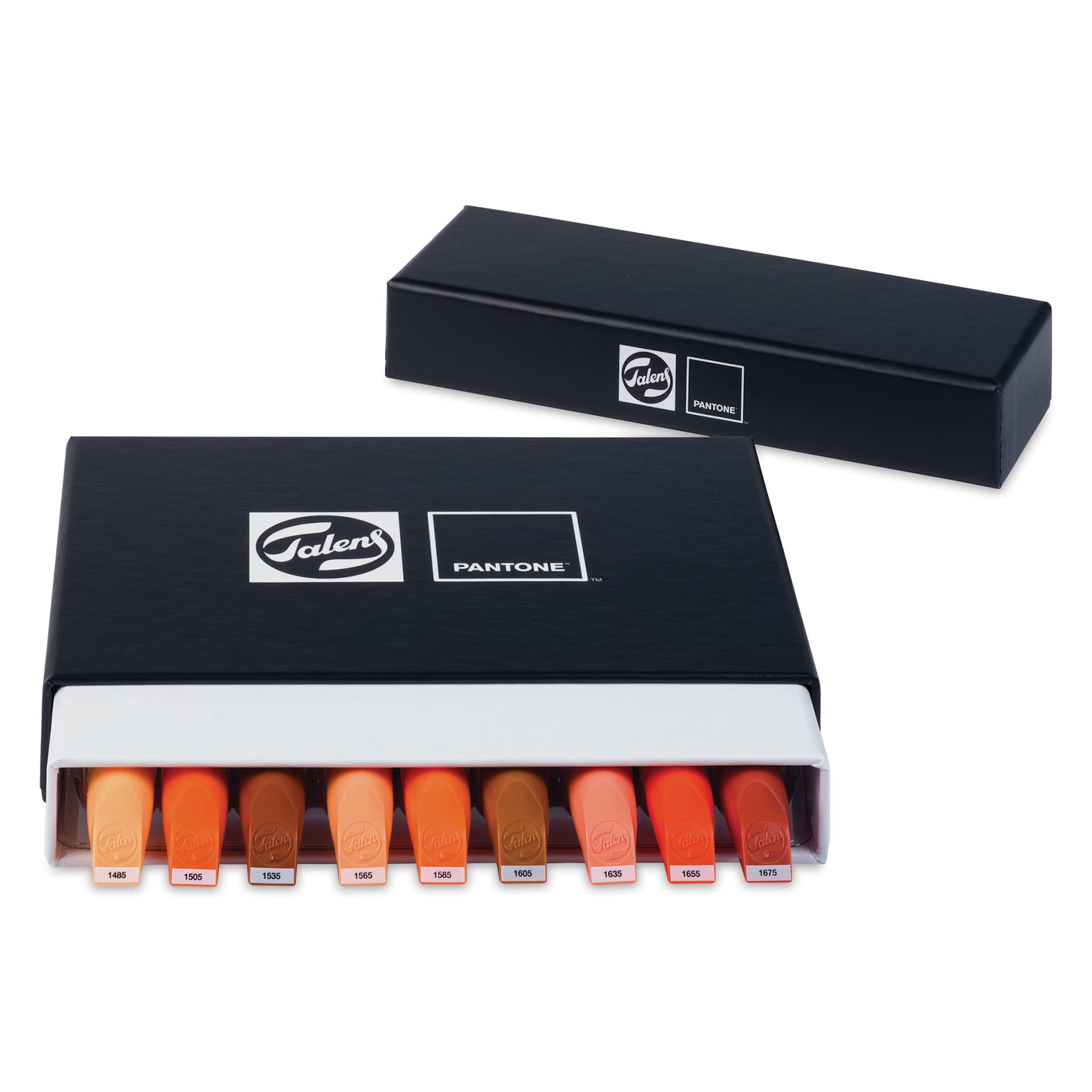 Pantone Dual Tip Markers - Warm Red, Set of 9, markers inside of the packaging
