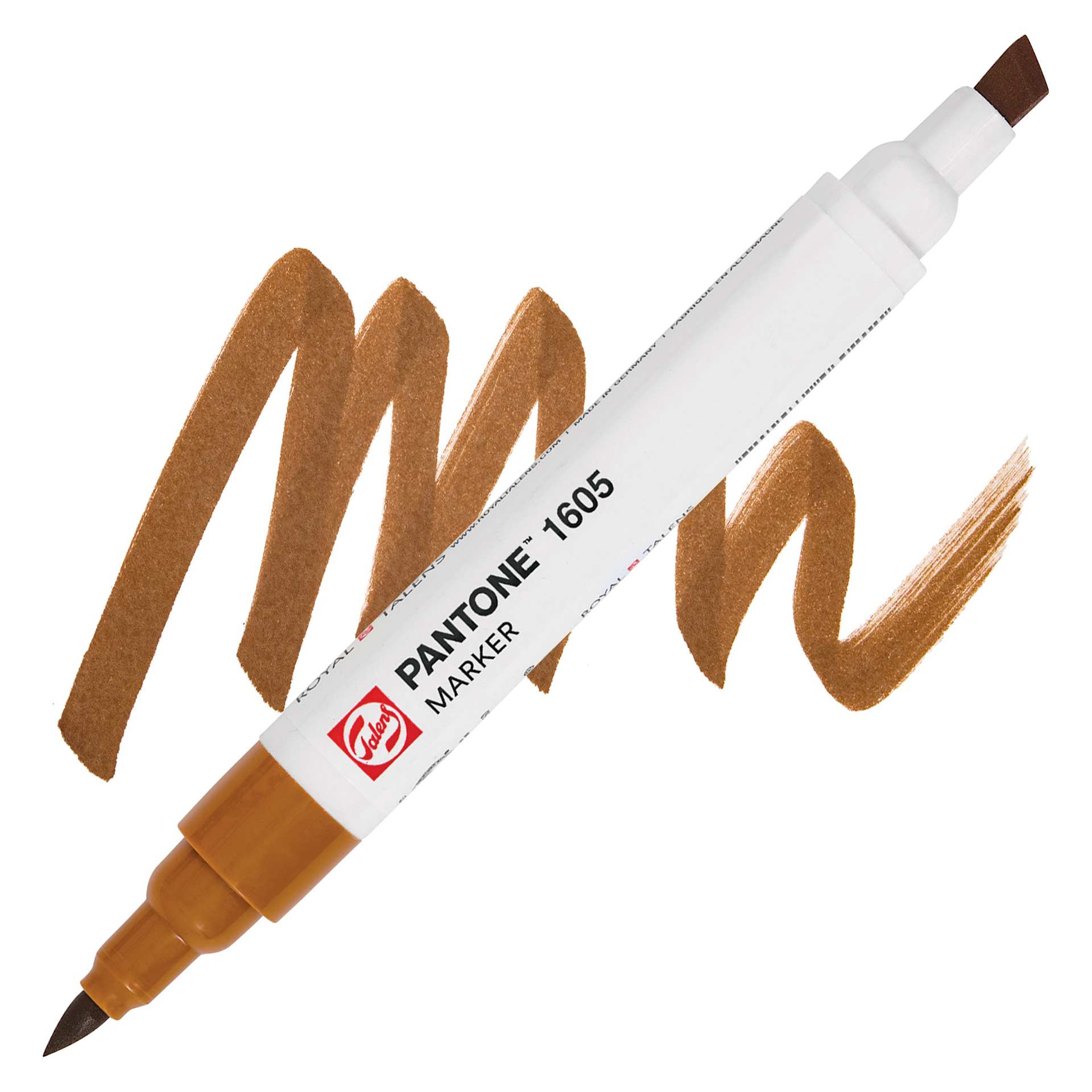 Pantone Dual Tip Marker - 1605, swatch and marker