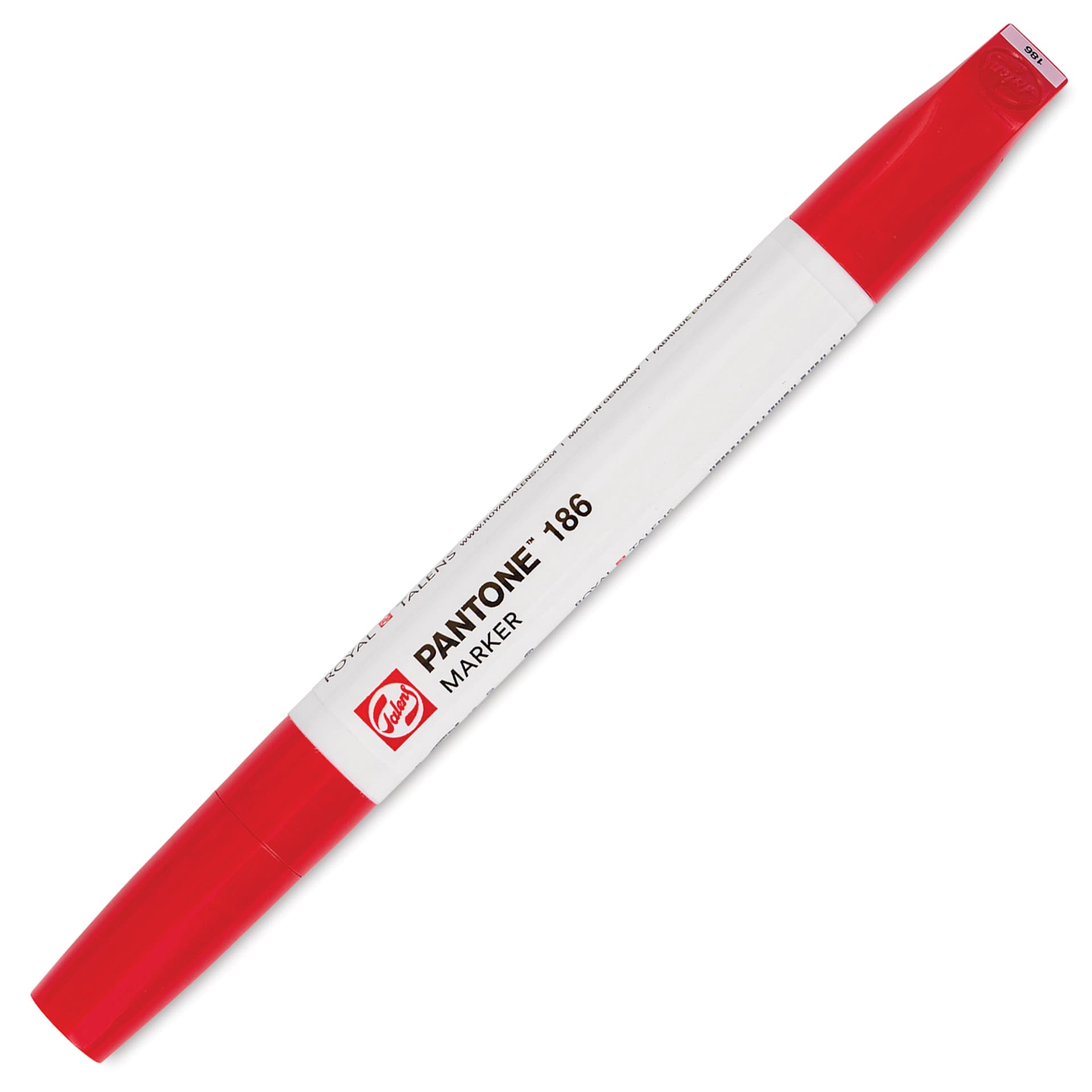 Pantone Dual Tip Marker - 186, marker with caps on