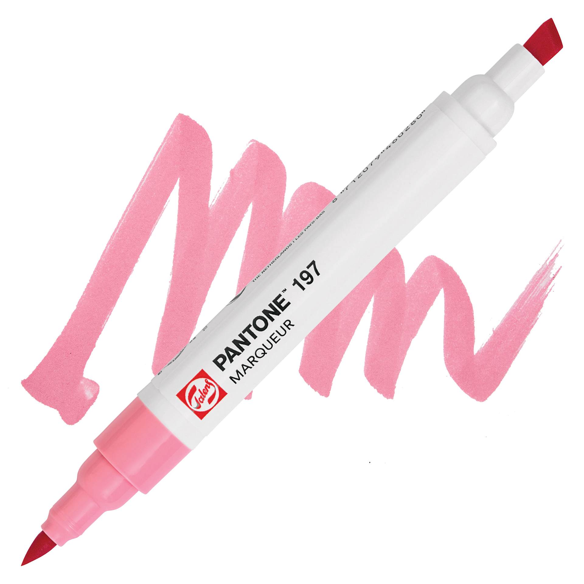 Pantone Dual Tip Marker - 197, swatch and marker